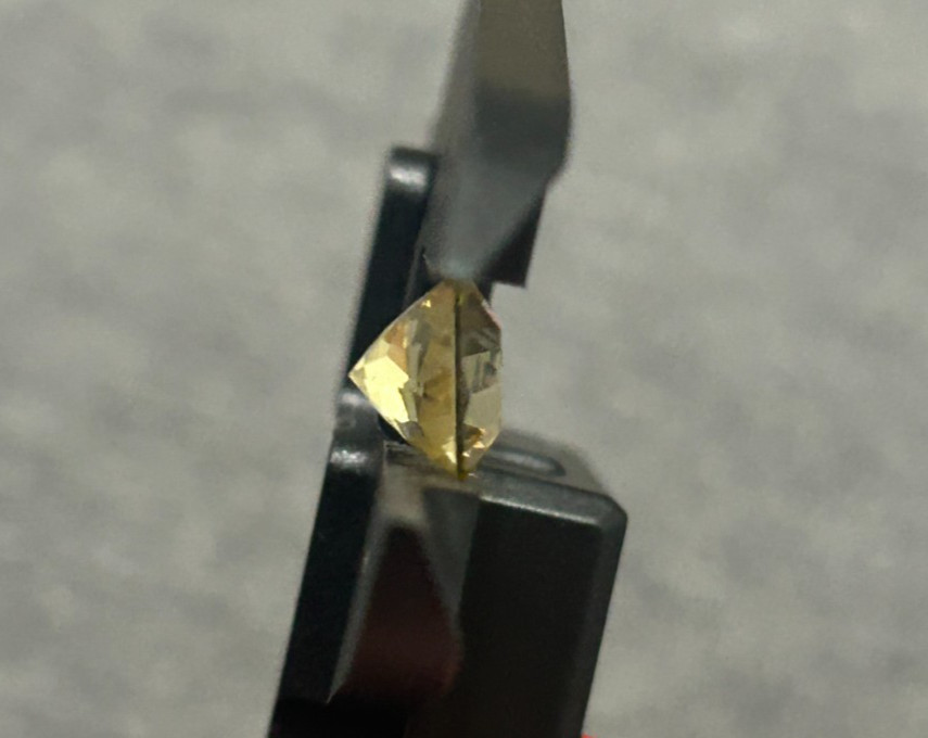 Vintage Star Cut Synthetic Citrine 8.7mm 2.4ct Lab Quartz Gemstone