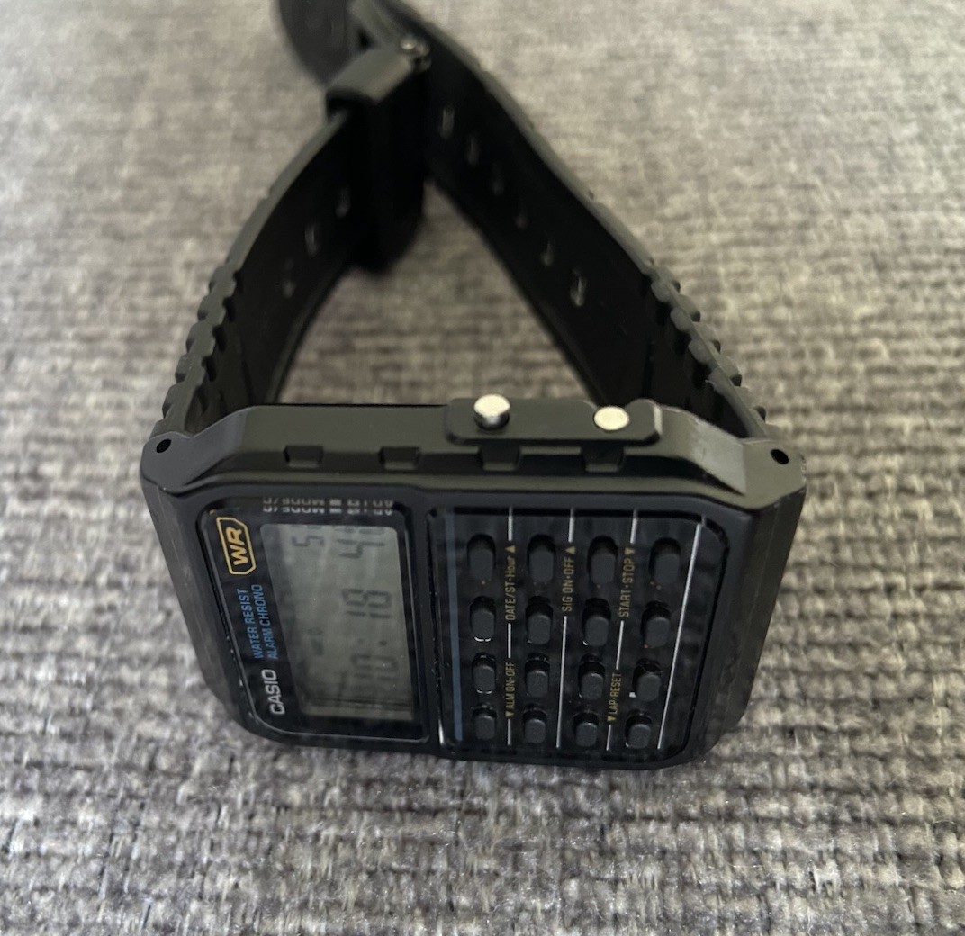 Casio CA-53W-1Z Calculator Watch Black Resin 8-Digit Dual Time Unisex