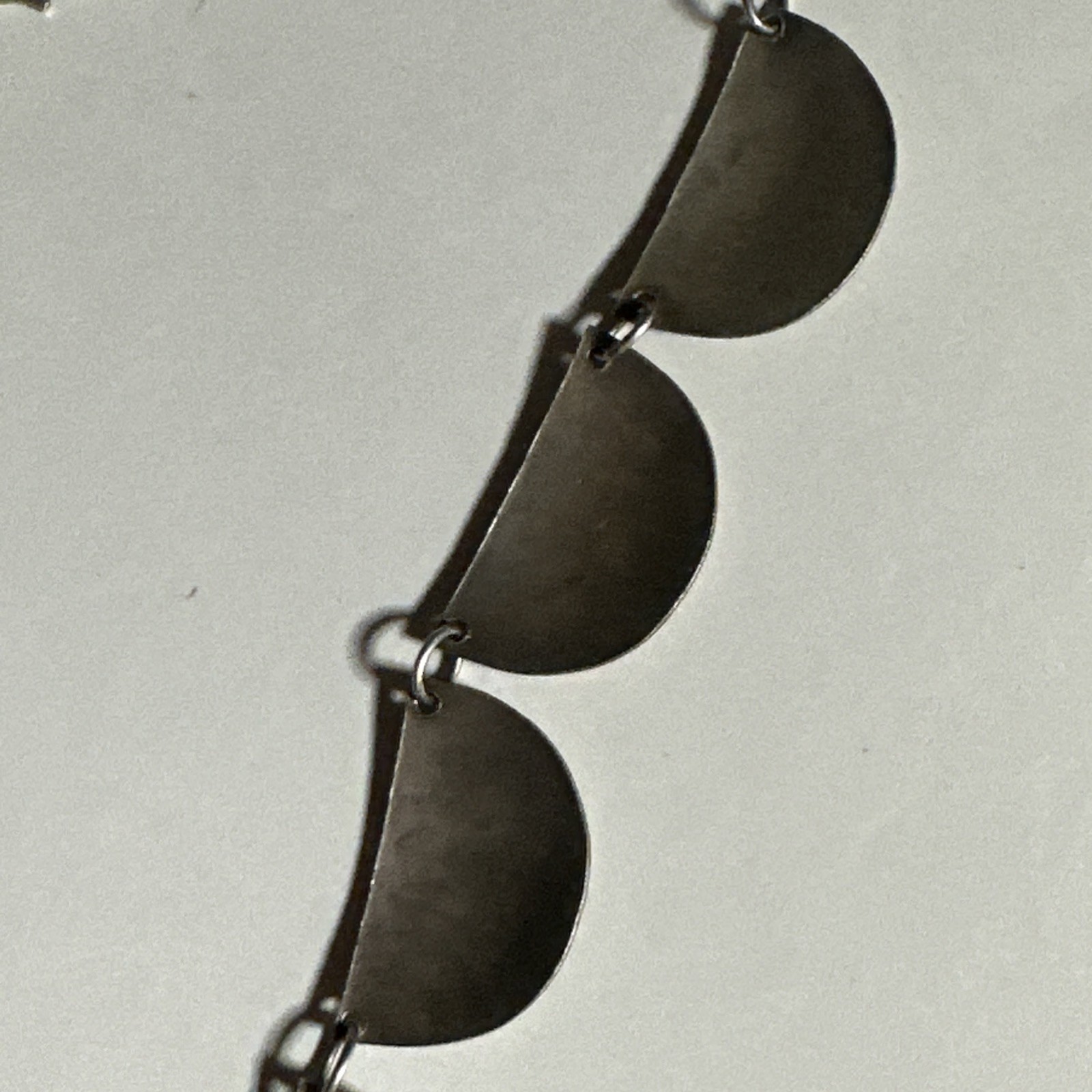 Vintage MRT Peru 925 Sterling Silver Llama Inca Warrior Link Necklace 18”