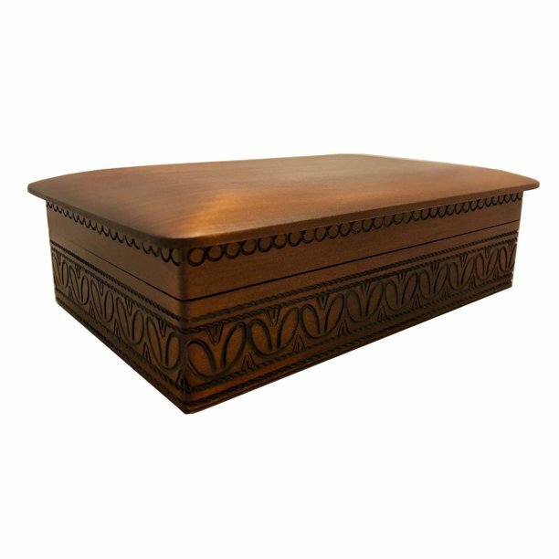 Decorative Wood Box Classic Mens Jewelry Box Handmade Wood Keepsake from Poland