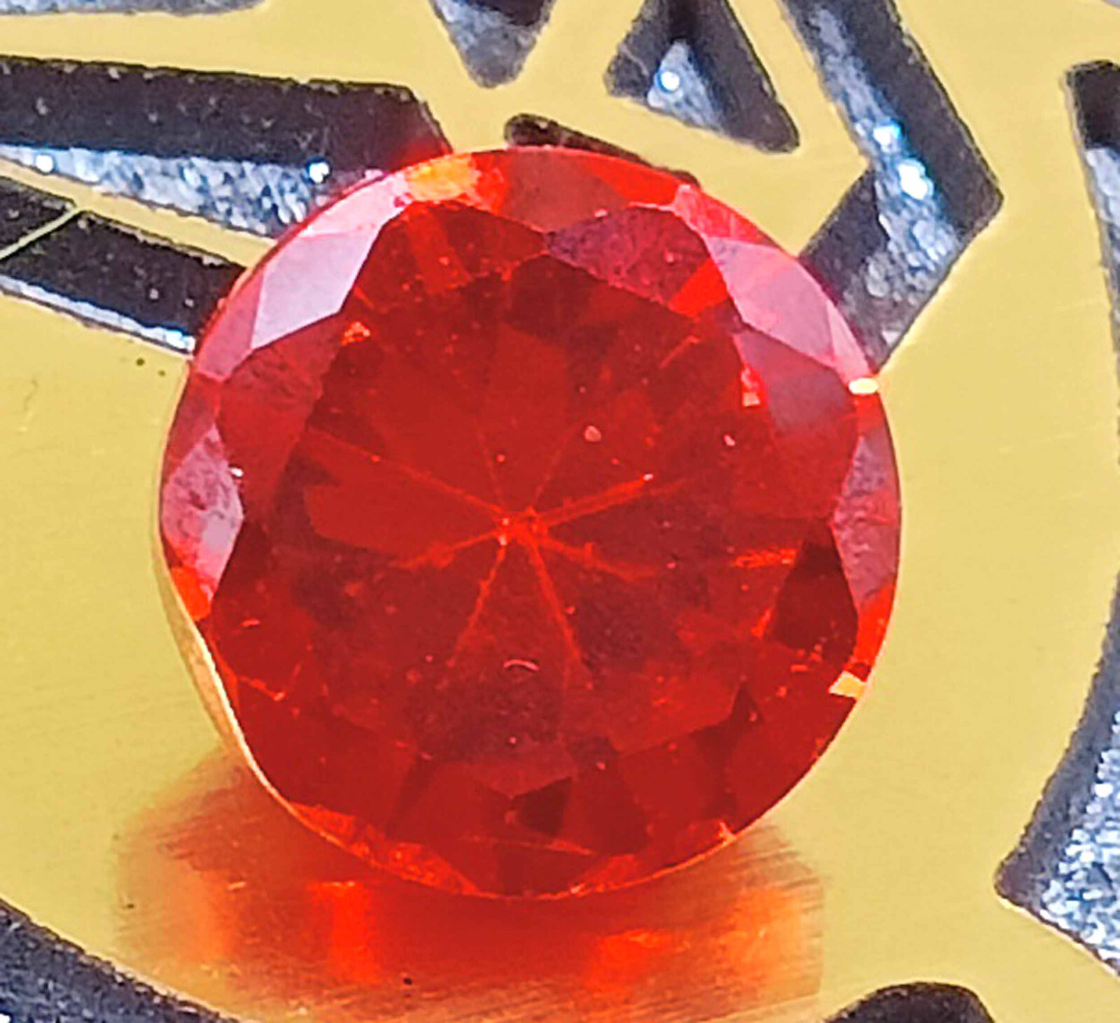 Splendid Stone Round Cut 4.55 Ct Natural Orange Sapphire Ceylon Gemstone Ak