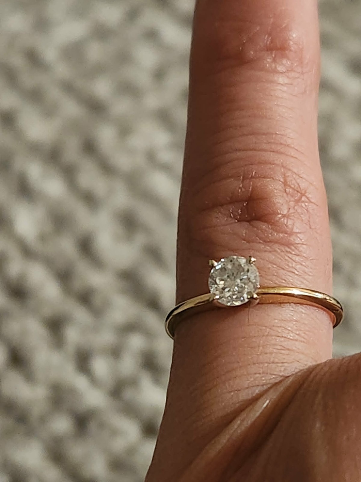 Diamond 14K Yellow Gold Engagement Ring