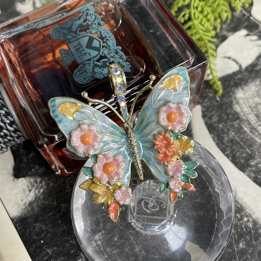 New Vintage Literary Retro Heavy Industry Colored Enamel Butterfly Pendant