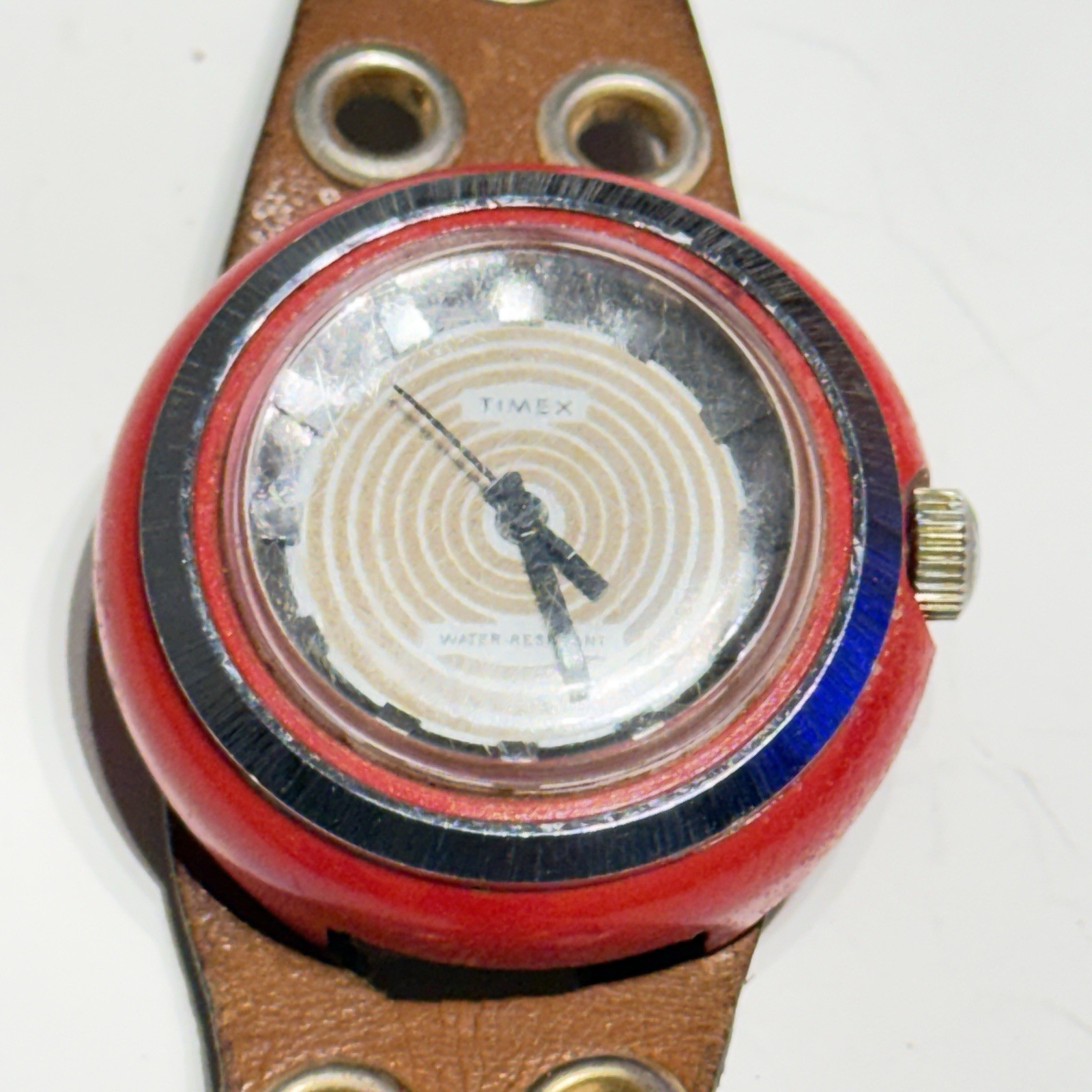Vintage RARE 70’s Timex Modern FUN TIMER Space Age RED Kiki JAPAN Watch
