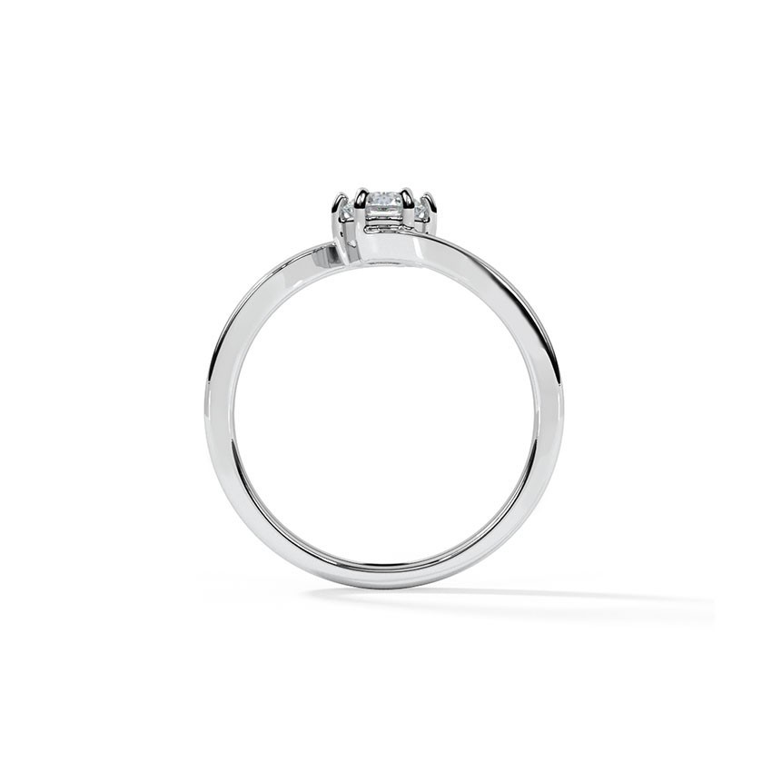 Round Diamond Ring 0.50 Ct GCI IGI Lab Grown Solid 14K White Gold Size 5 6 7 8 9