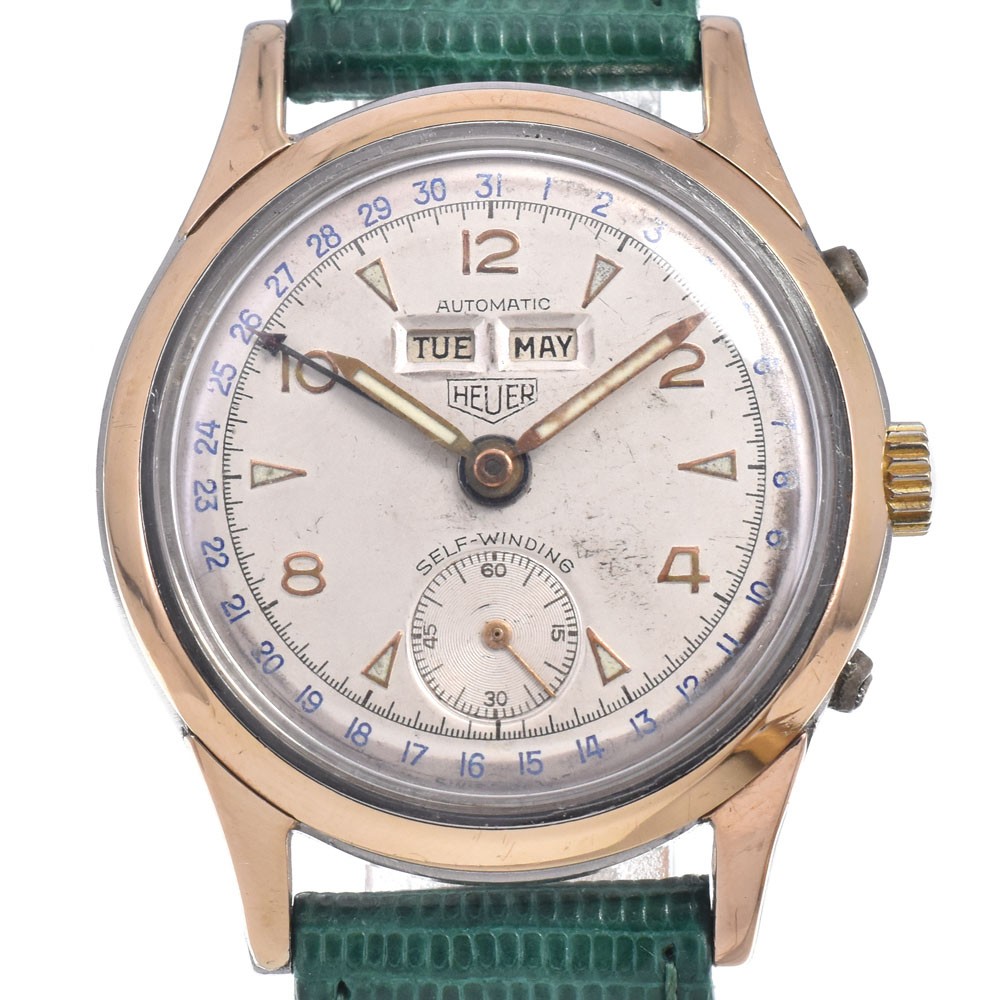 TAG HEUER W088148 vintage Bumper-type half-rotor Triple calendar Men’s O#146963