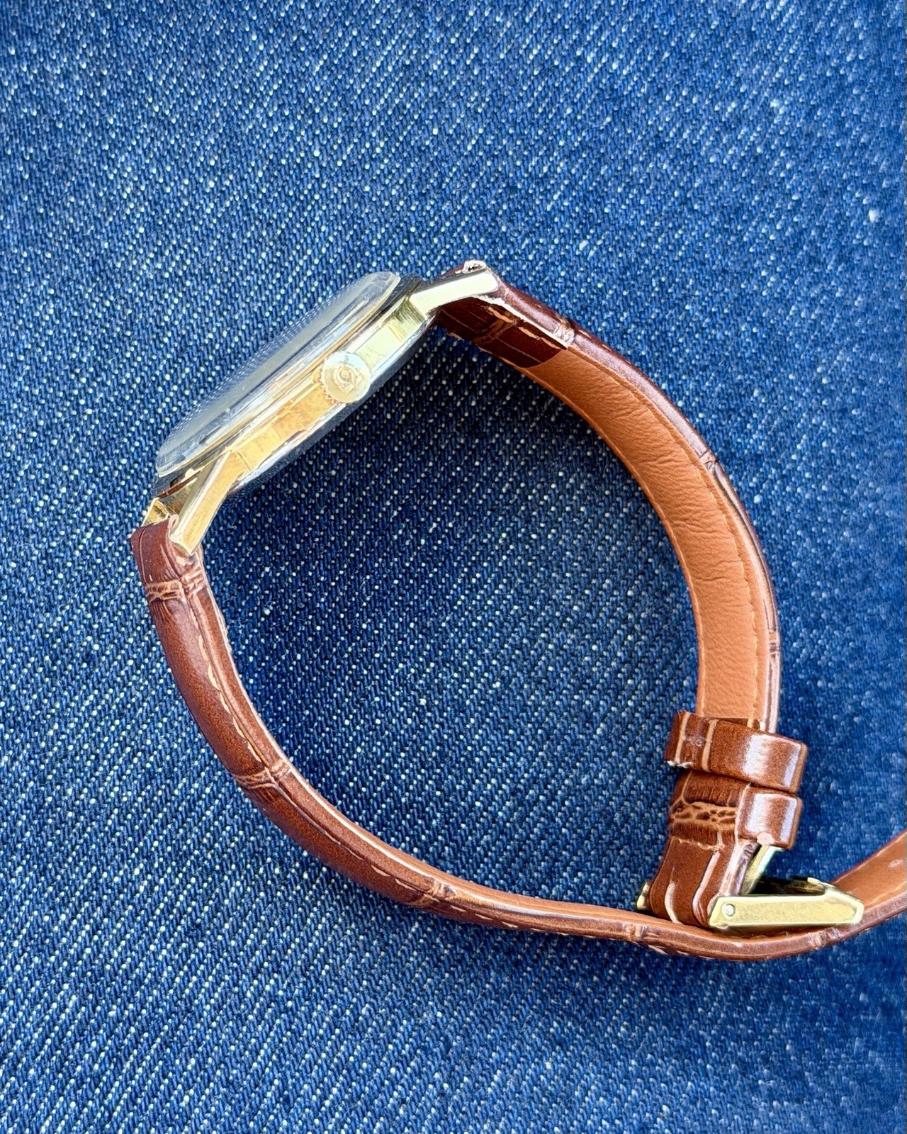 OMEGA 121.001 Vintage Swiss Made Manual Wind Gold Plated 36mm Small Sec