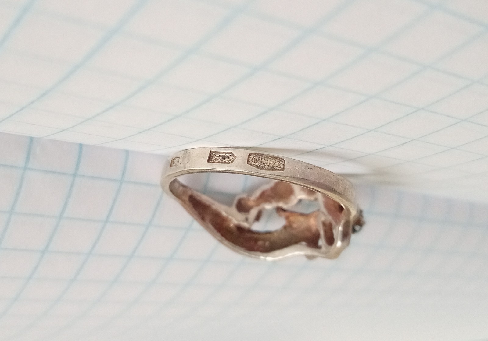 Vintage “Lizard” Ring Blue stone Sterling Silver 925 Women’s Jewelry size 6.75