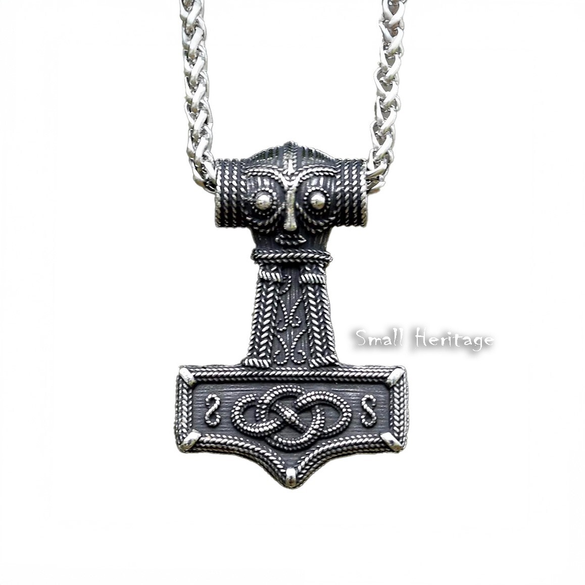 Small Heritage Ancient Style Thor’s Hammer Stainless Steel Mjolnir Odin