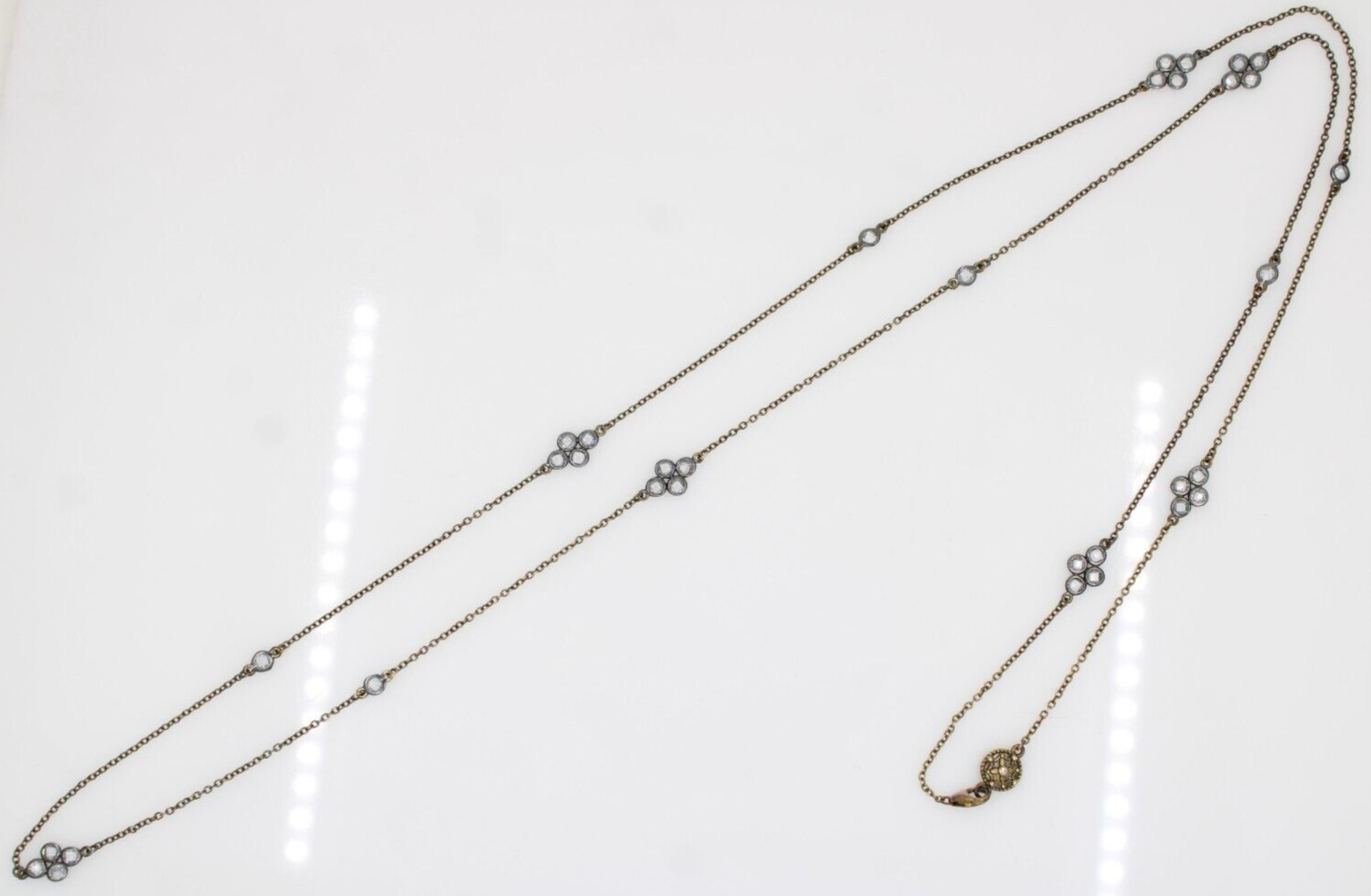 Frieda Rothman Sterling Silver Signature Four Point Station Necklace 8.8 Grams