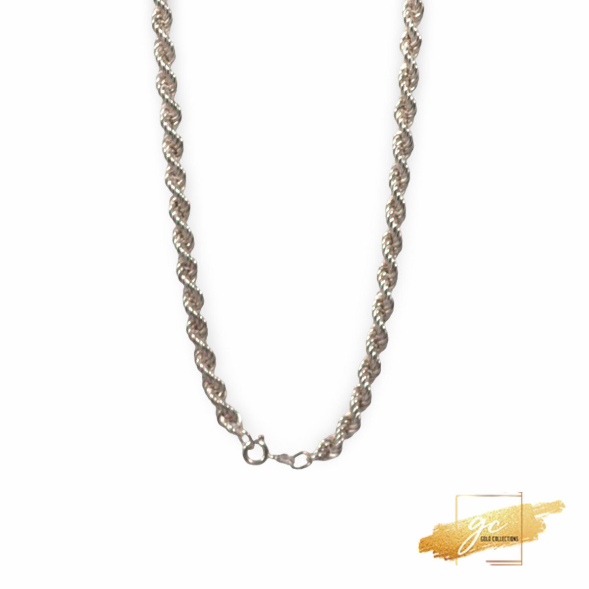 Vintage Sterling Silver Rope Chain Necklace 46cm 18″ 6mm