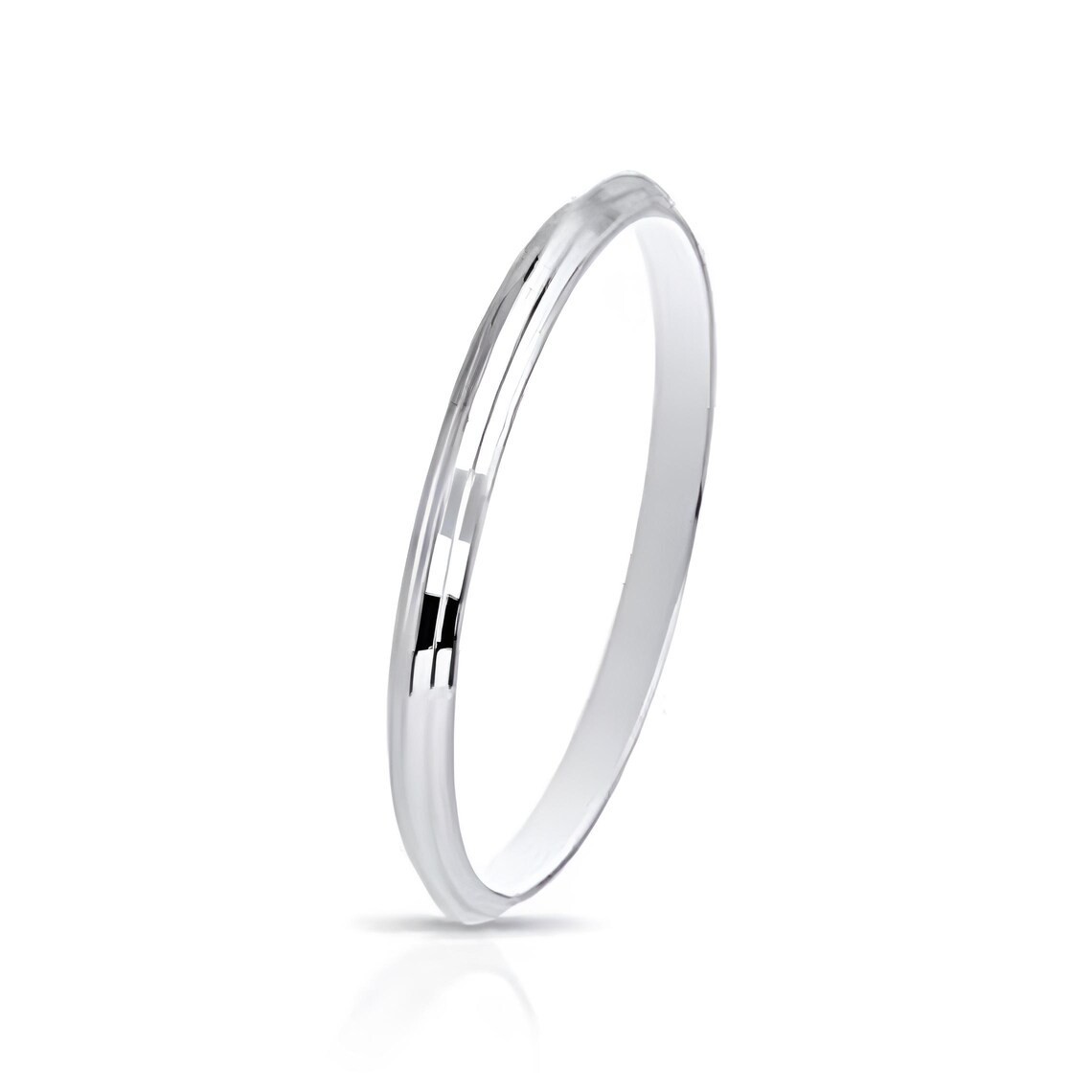 Handmade pure silver Punjabi Sikh Kara | Solid V-shape bangle for men & women
