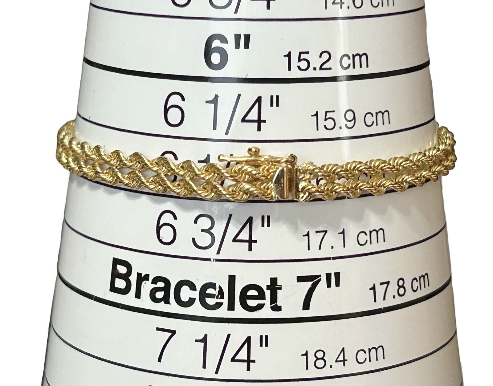 14K Gold Yellow Gold BEVERLY HILLS Women’s Rope Bracelet Watch 12.45g 6.5”
