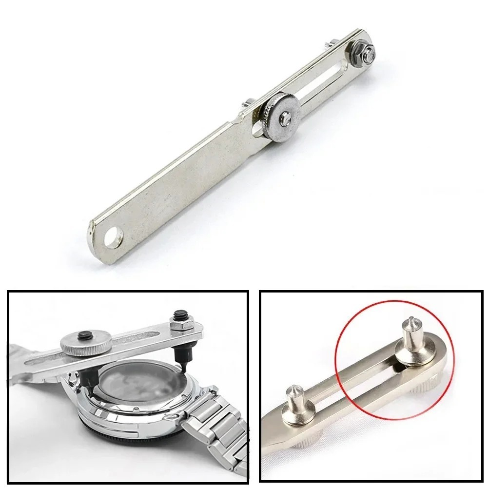 Adjustable Watch Back Case Opener Remover Stainless Steel Wrench Repair Tool Kit