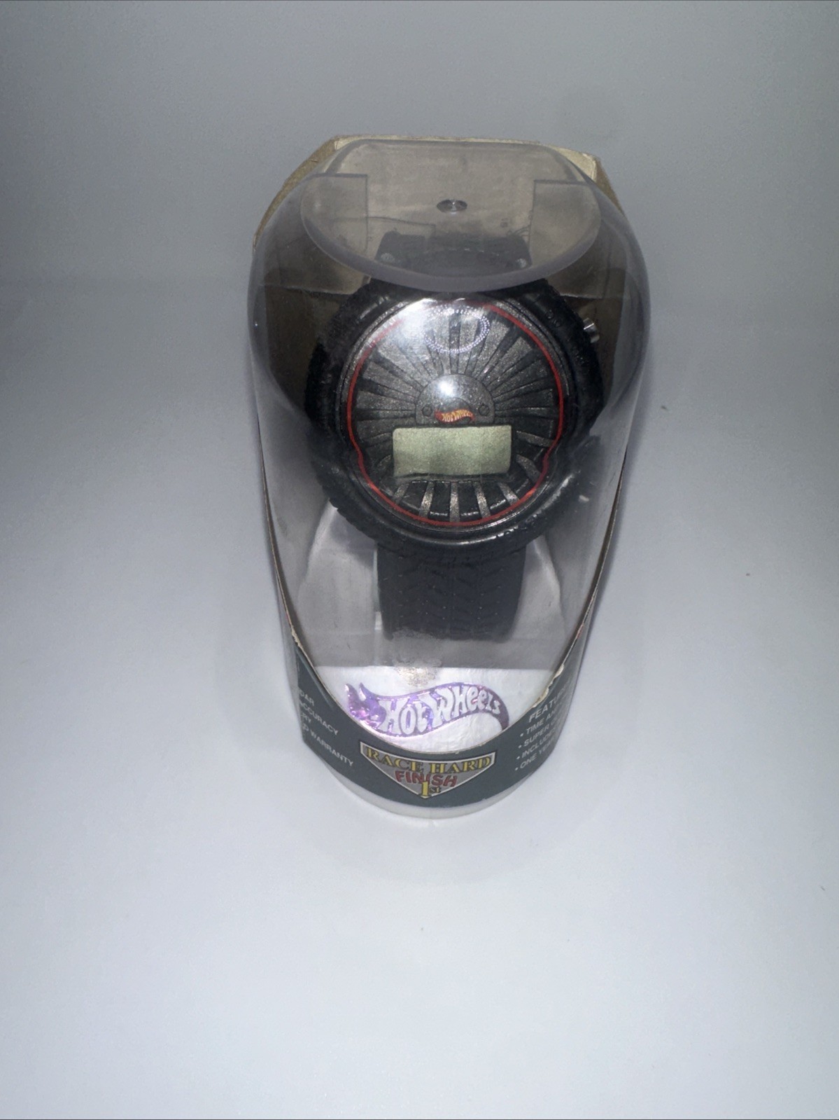 Vintage Hot Wheels Race Hard Digital Wrist Watch Wide Tire Tread Style Band