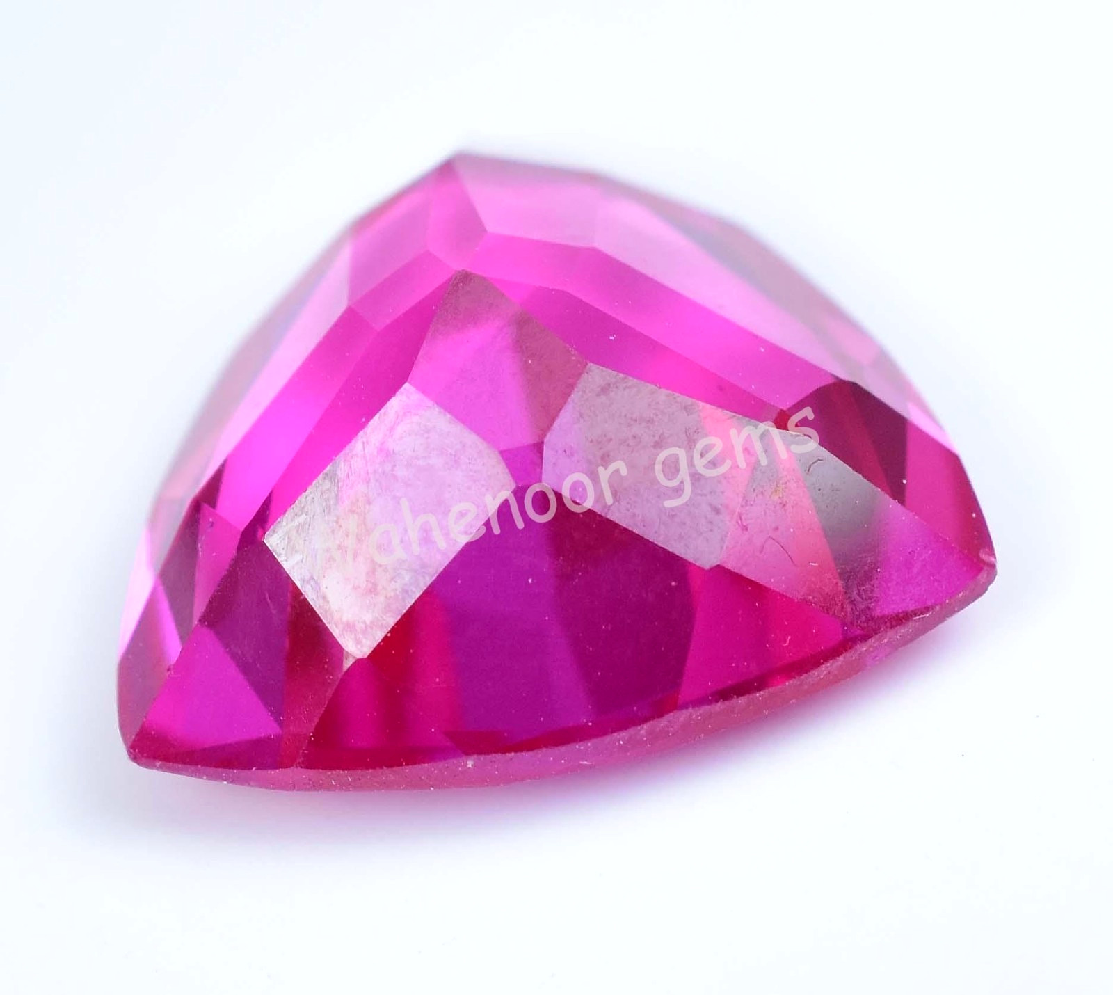 Natural Mogok Pink Ruby 26.70 Ct Trillion Certified Flawless Loose Gemstone