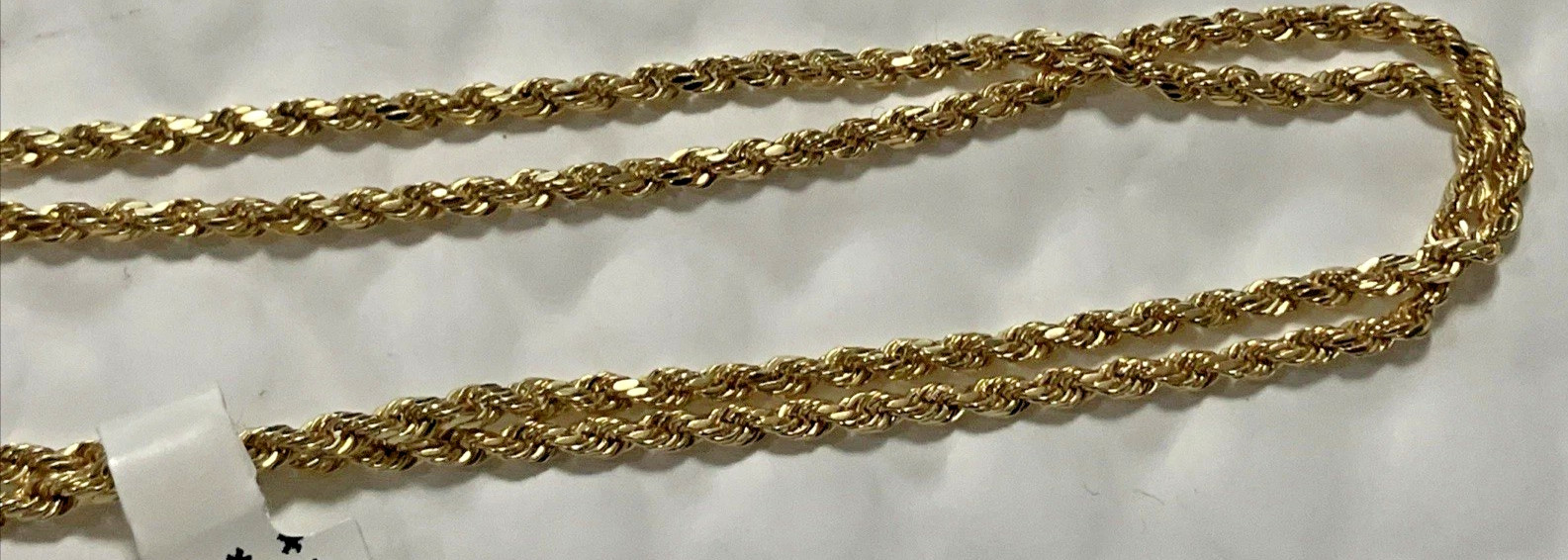 10kt Real Gold Rope Chain 3Grams 2mm 22” GND Brand New with Tag 10K
