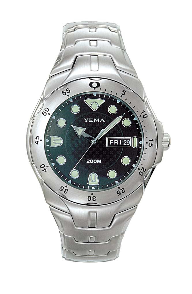 YEMA by Seiko YM 879 Men’s Stainless Steel Qtz Dive Quartz Watch New 200M