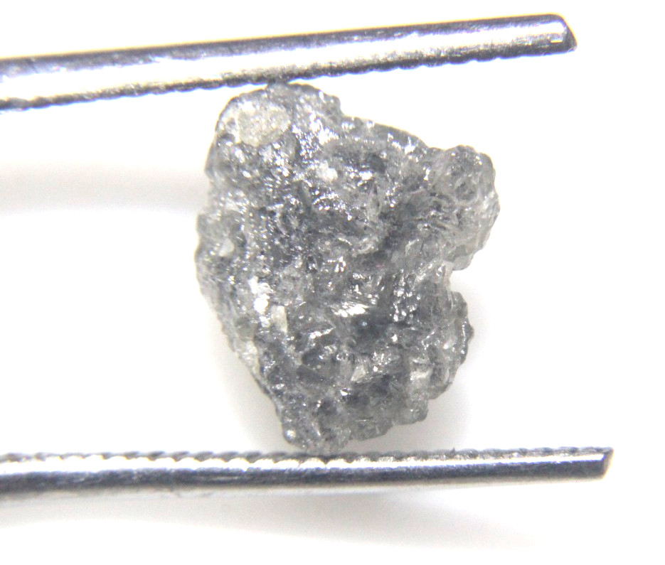 3.90CTS/1 PIECE RAW UNCUT GREY FLAT ROUGH DIAMOND 11.09×10.04×4.55 MM