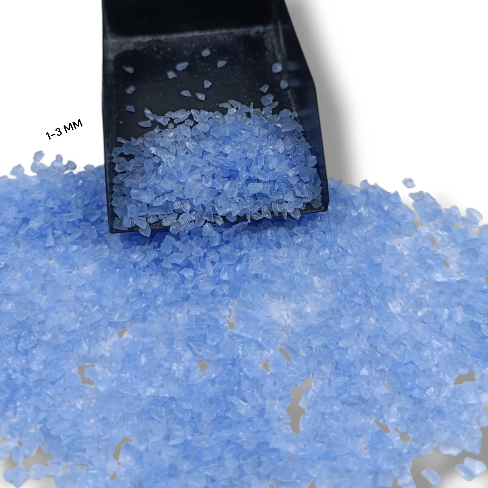 Crushed Opaque Blue Hydro Quartz Crushed Gemstone Coarse All Size For Inlays