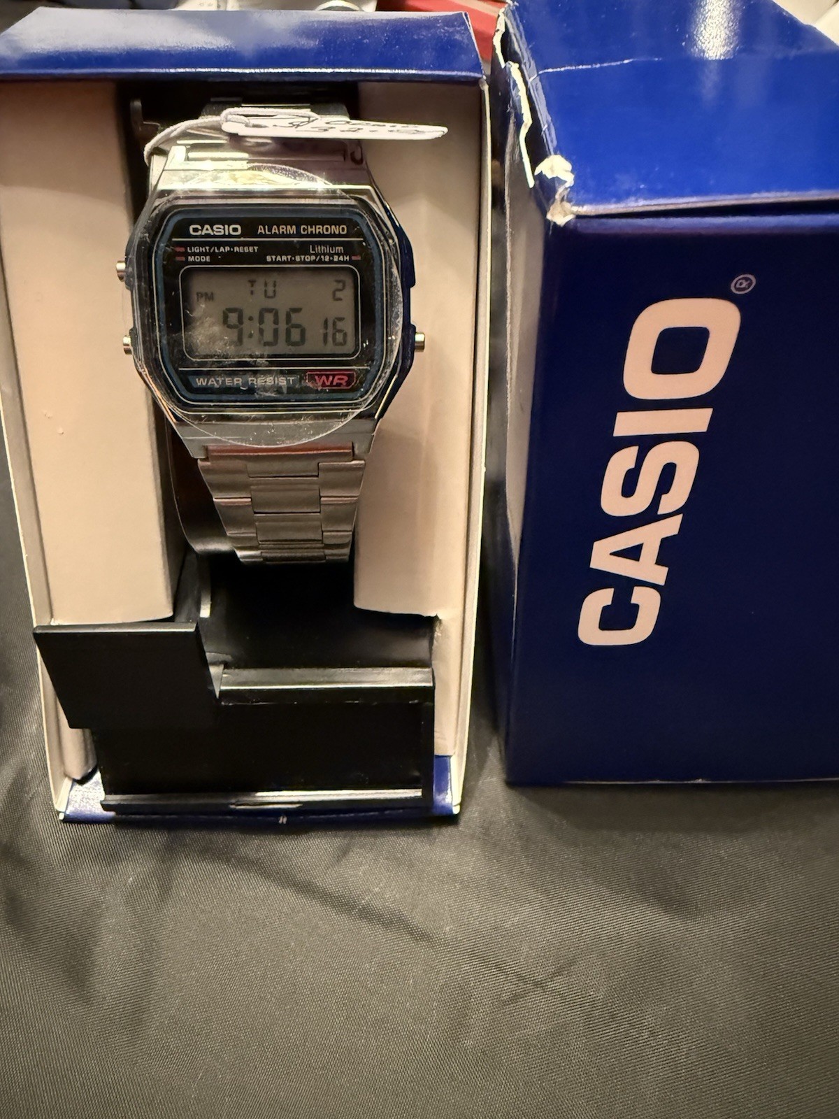 🤩 Casio Mens Digital Silver Tone Stainless Steel Expansion Watch A168wa-1jcp