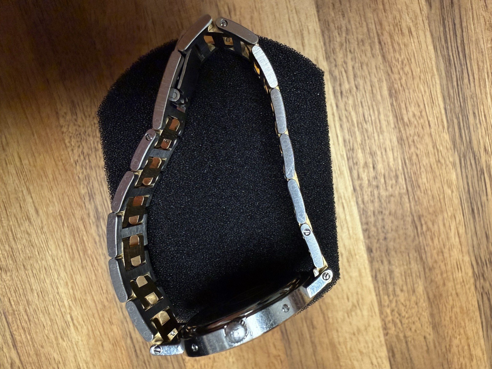 Hermes Clipper Watch Two Tone 30mm With Box Stainless Steel Ladies Authentic