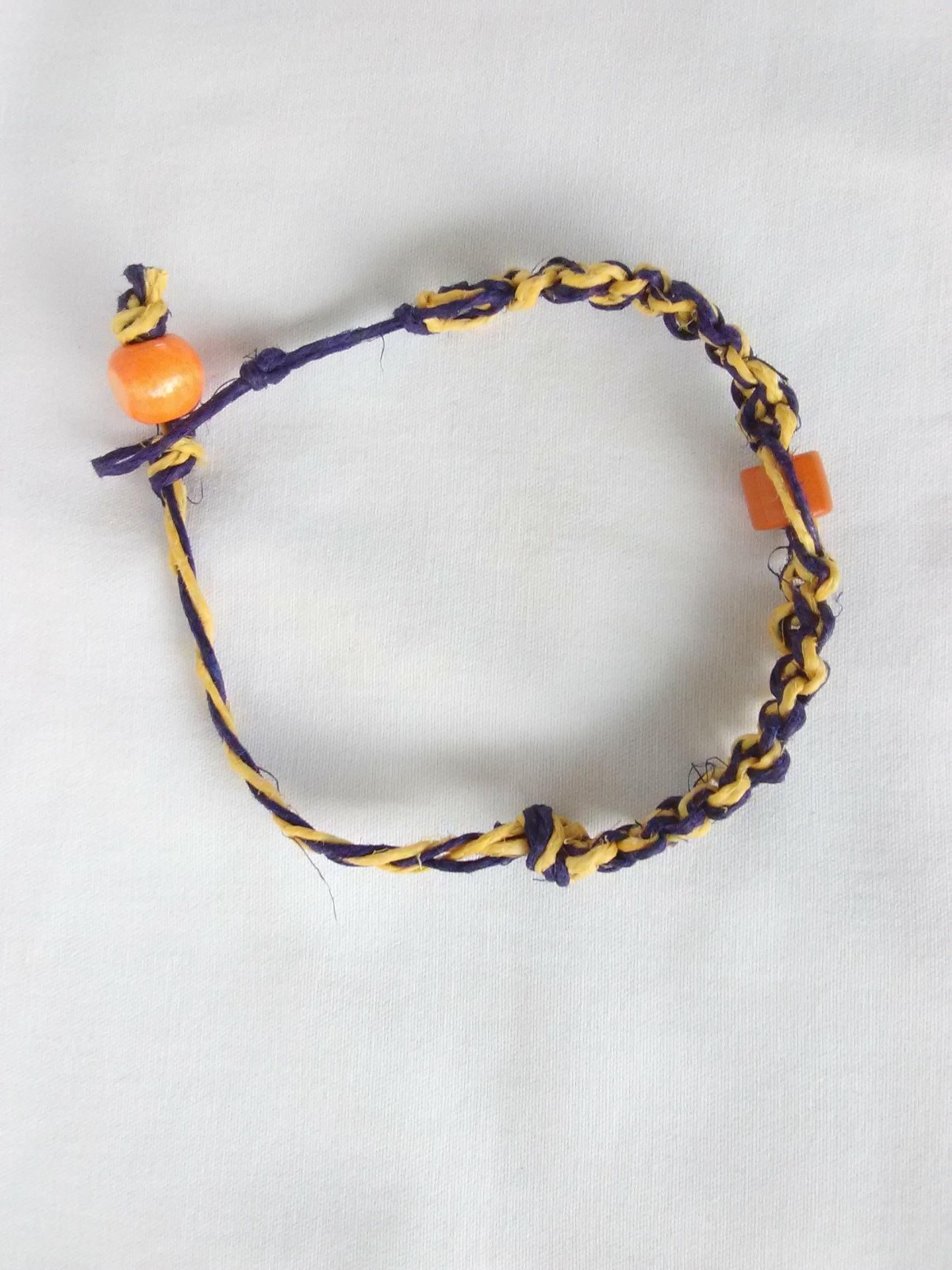 Anklet Natural Macrame Braided Hemp Adj Unisex 10.5″ Boho Chic US Seller New