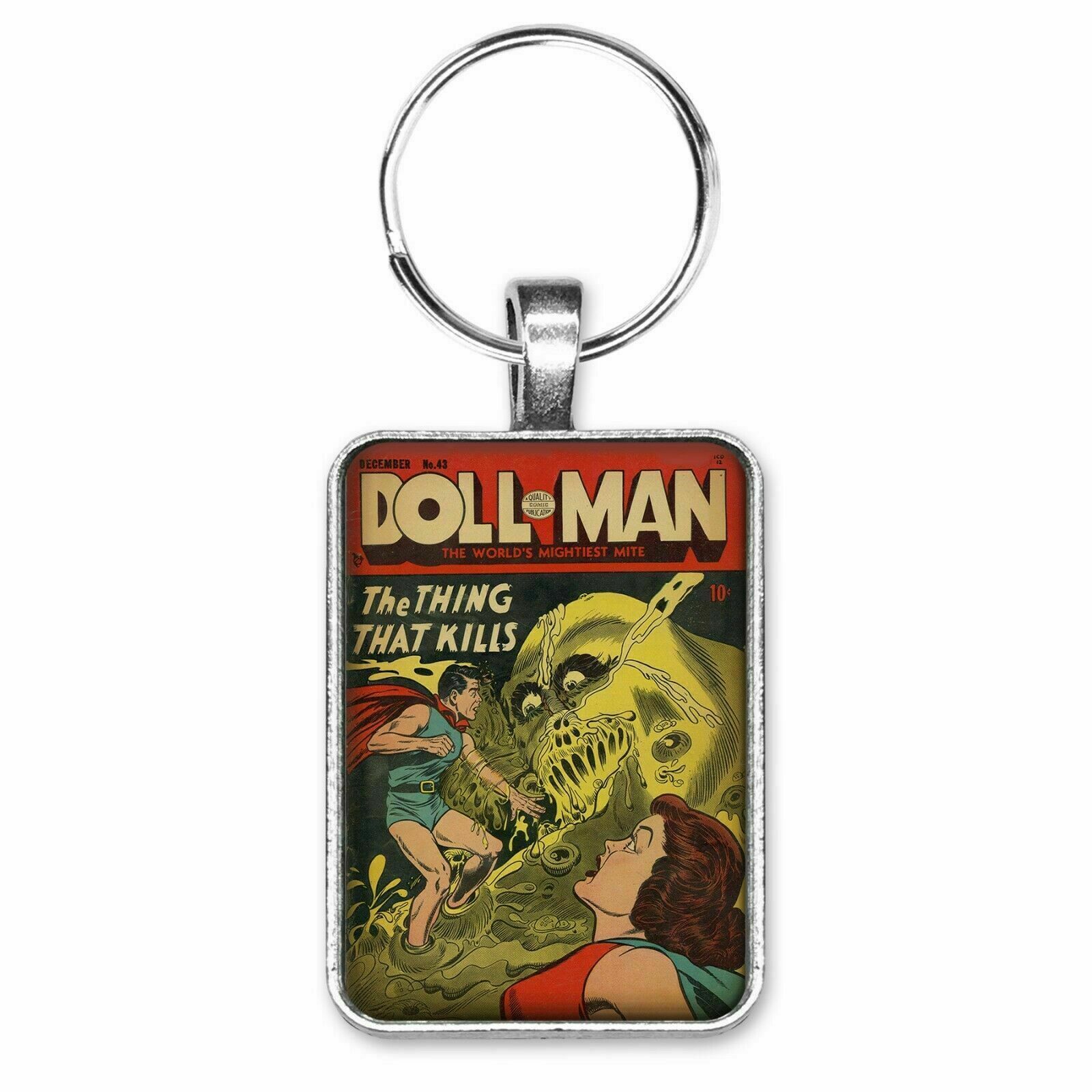 DOLL MAN #43 Cover Key Ring or Necklace CLASSIC GOLDEN AGE COMIC BOOK