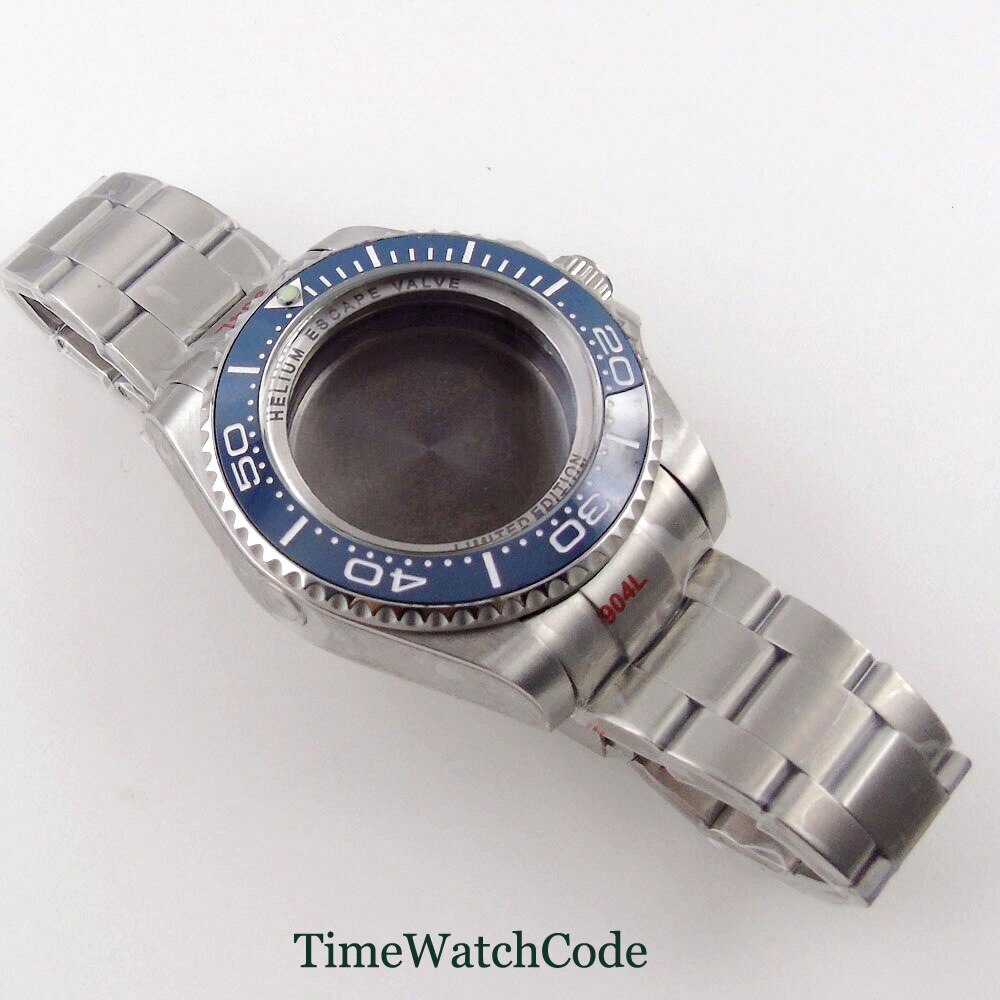 43mm Watch Case Fit SEA NH34 NH35 ETA2824 PT5000 ST2130 Ceramic/Aluminum Bezel
