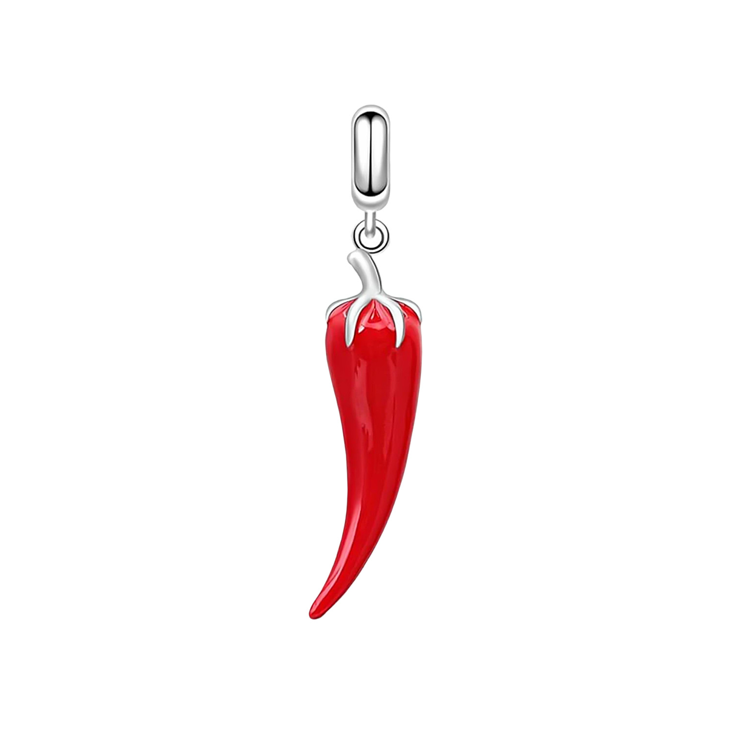 MariaFonte Charm Horn Red Chili Lucky Charm 925 Silver Compatible