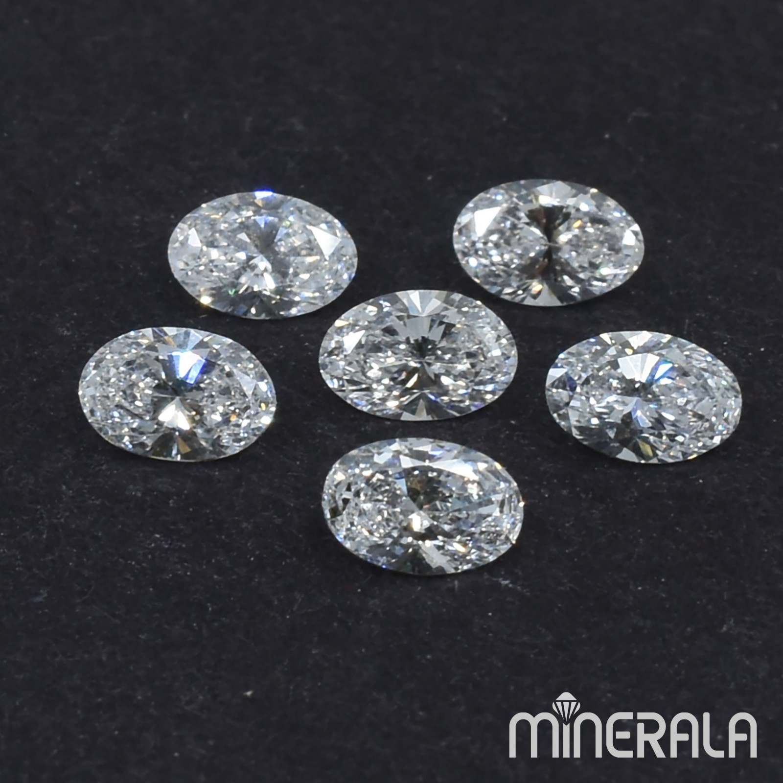 CVD LAB GROWN DIAMONDS OVAL FACETED 4x6mm D-F VS LOOSE GEMSTONE WP02814
