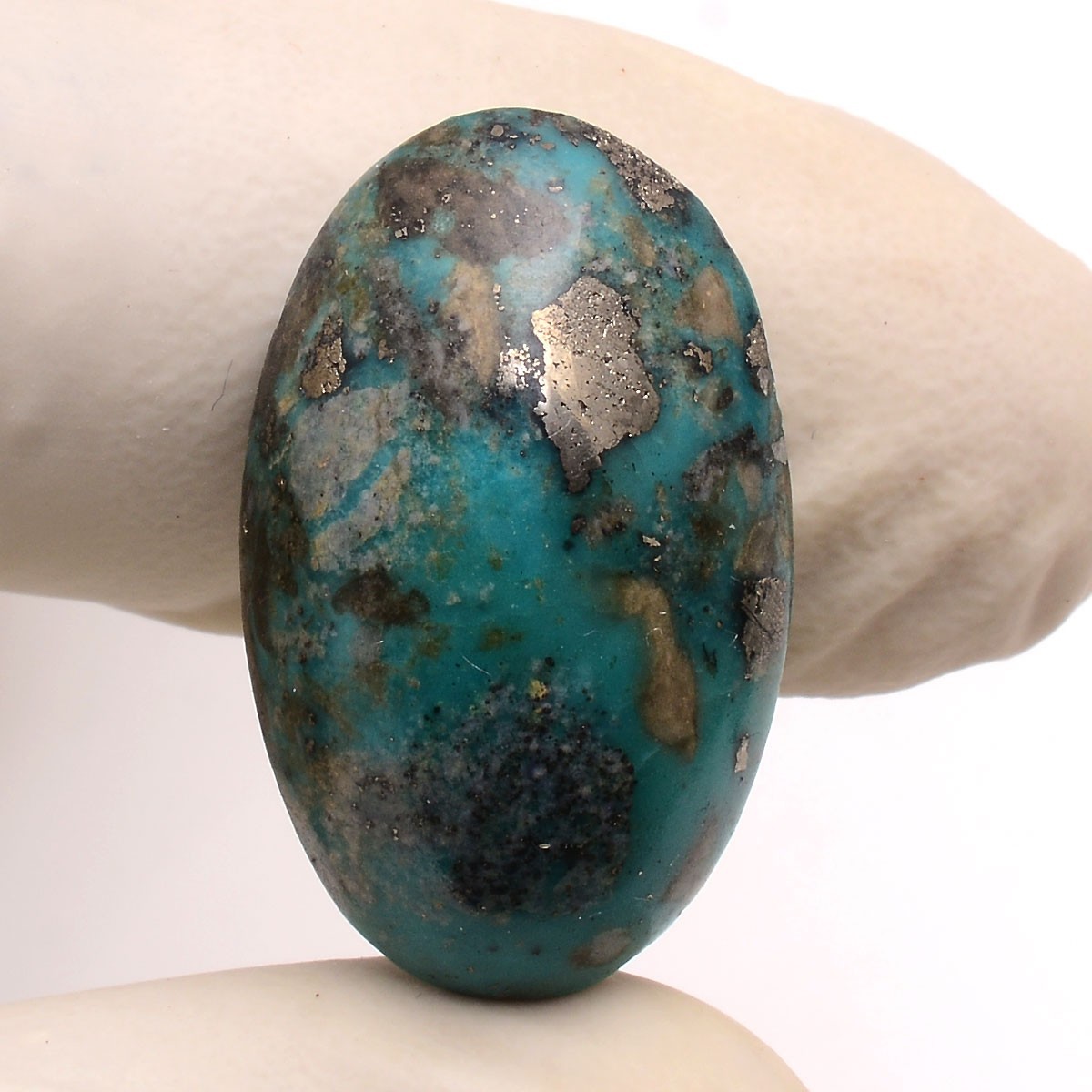 28.00 Cts Natural Persian Turquoise 26mmx16mm Oval Cabochon Untreated Gemstone