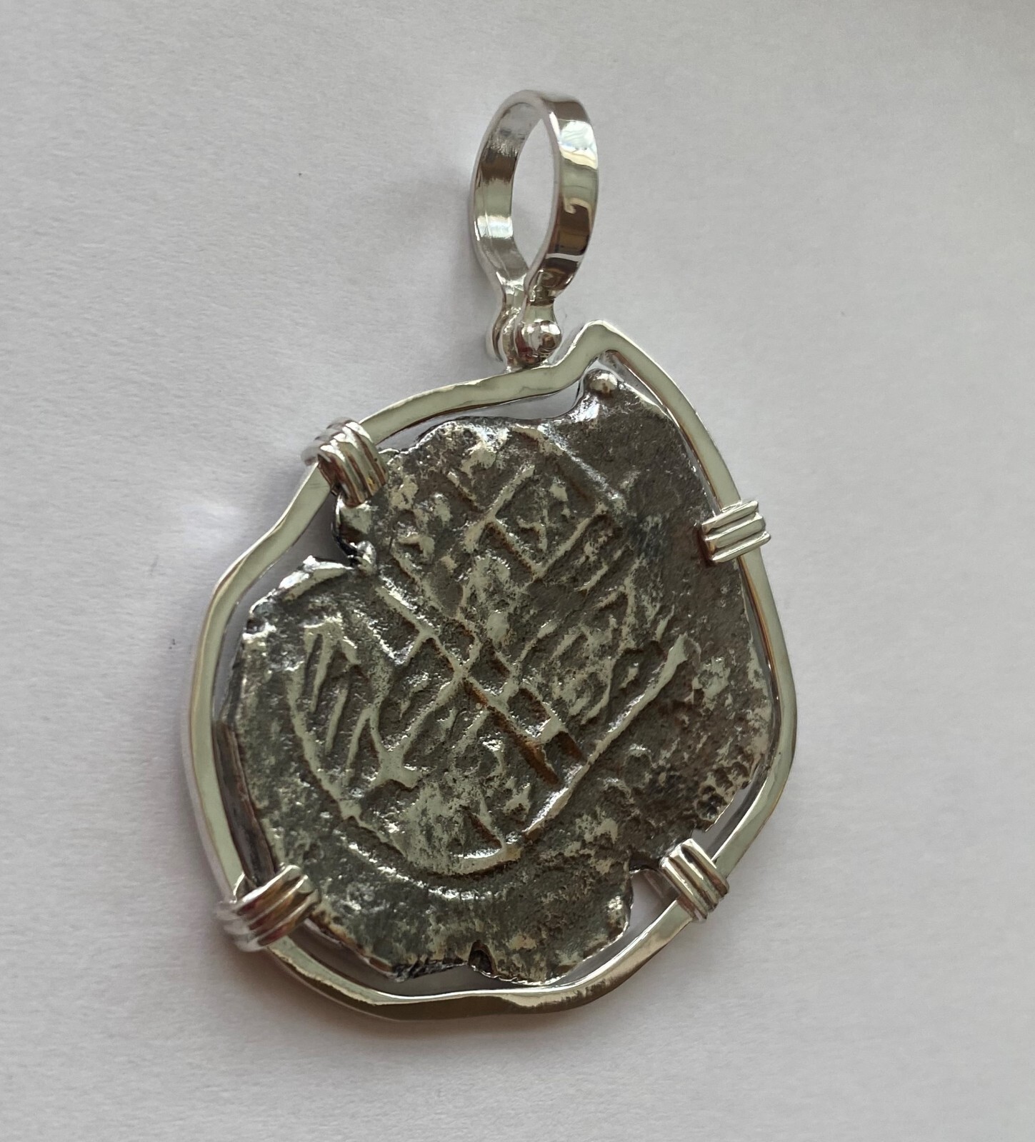 ATOCHA Era Coin 8 Reale “Tortuga Shipwreck” Réplica Coin Sterling Silver Frame
