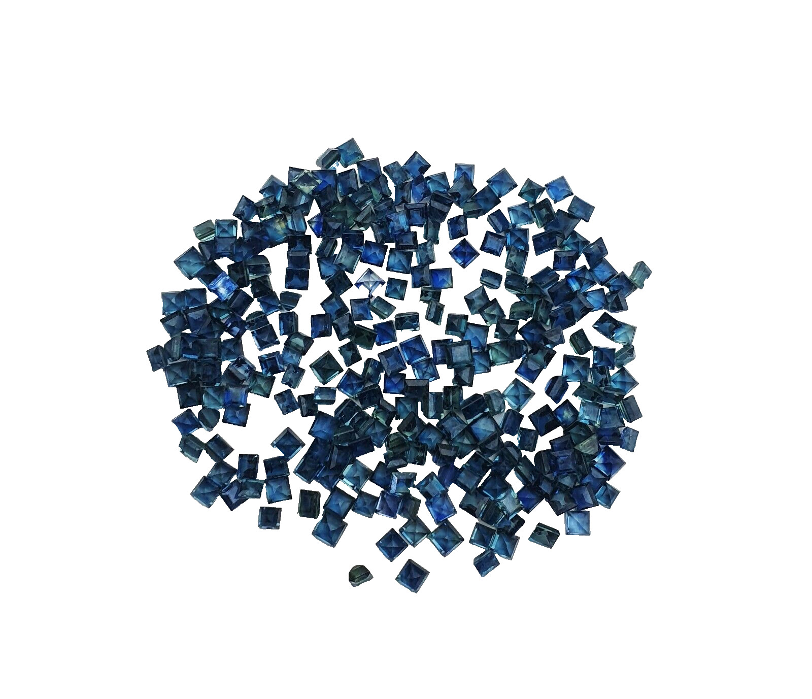 Natural Blue Sapphire Square Cut Loose Gemstone Lot 50 Pcs 2.50-3 MM 6 CT