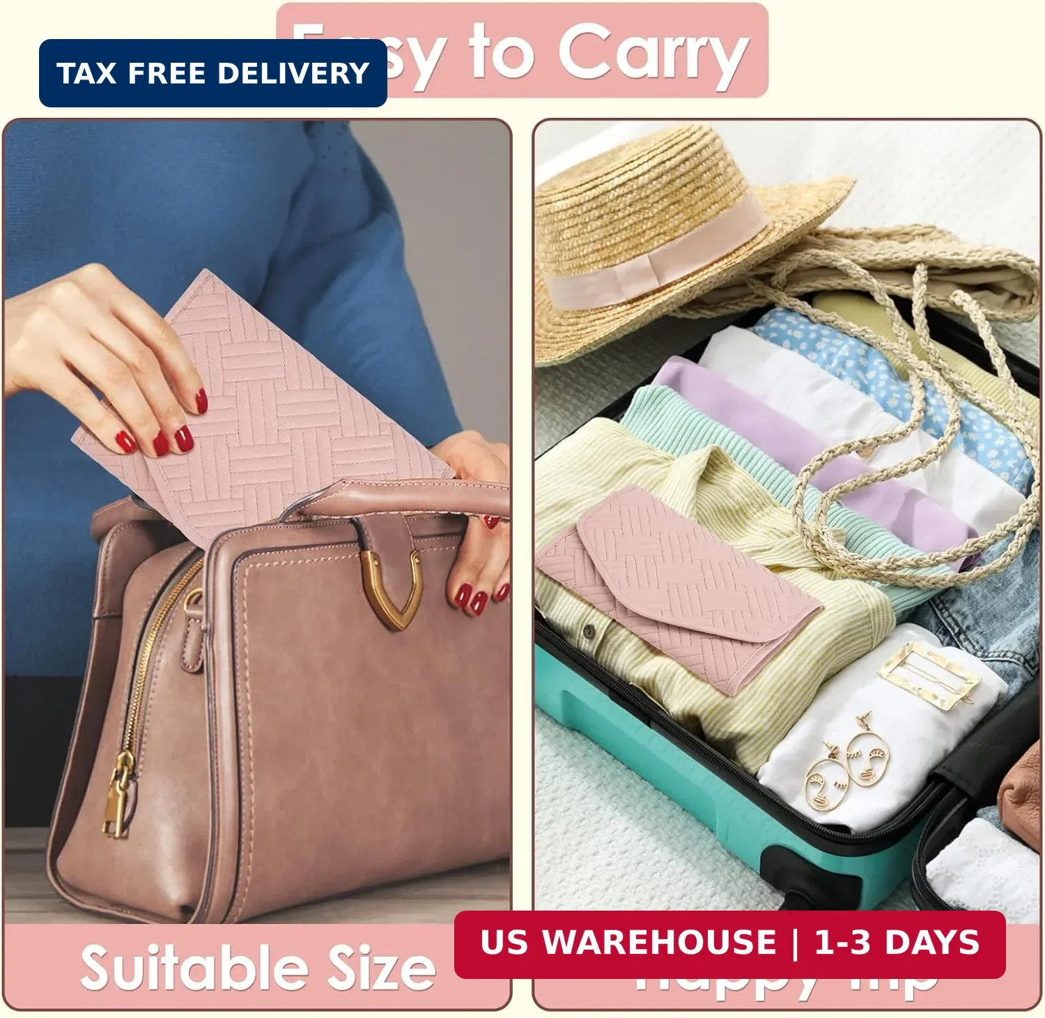 Amrules Travel Jewelry Organizer Bag Anti-Tangle Foldable Small Jewelry Roll Tra