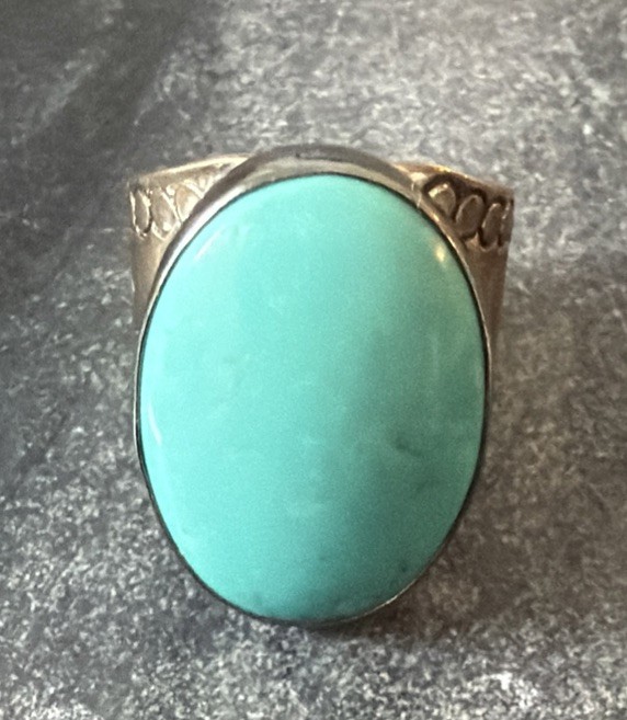 Jay King DTR Sterling Silver 925 Turquoise Desert Rose Mine Finds Sz 5.75-6 Ring
