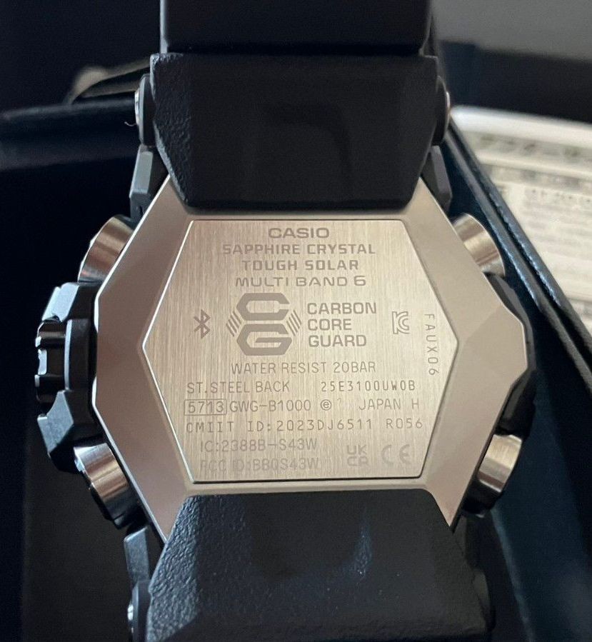 Good Condition CASIO G SHOCK MUDMASTER GWG B1000 1AJF Mudmaster Radio Solar with