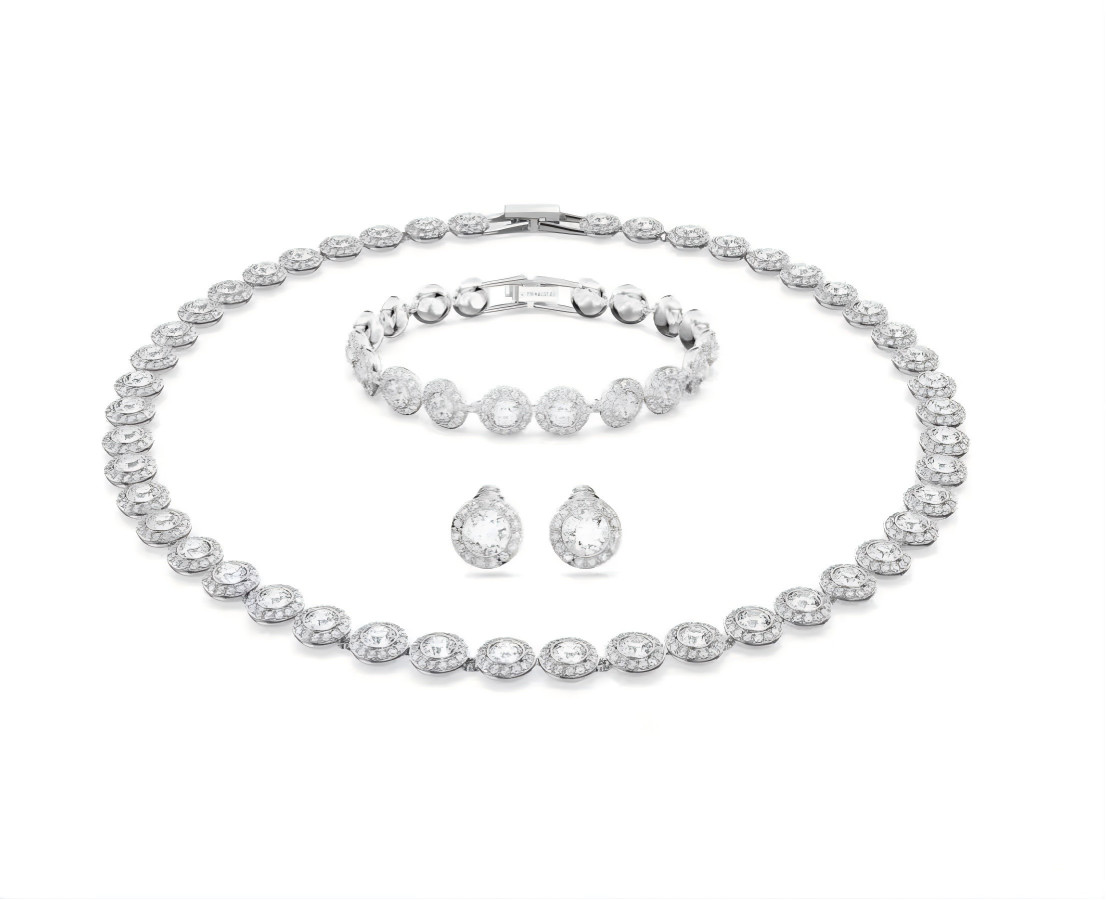 Swarovski Una Angelic Necklace, Bracelet, and Earrings Combined set