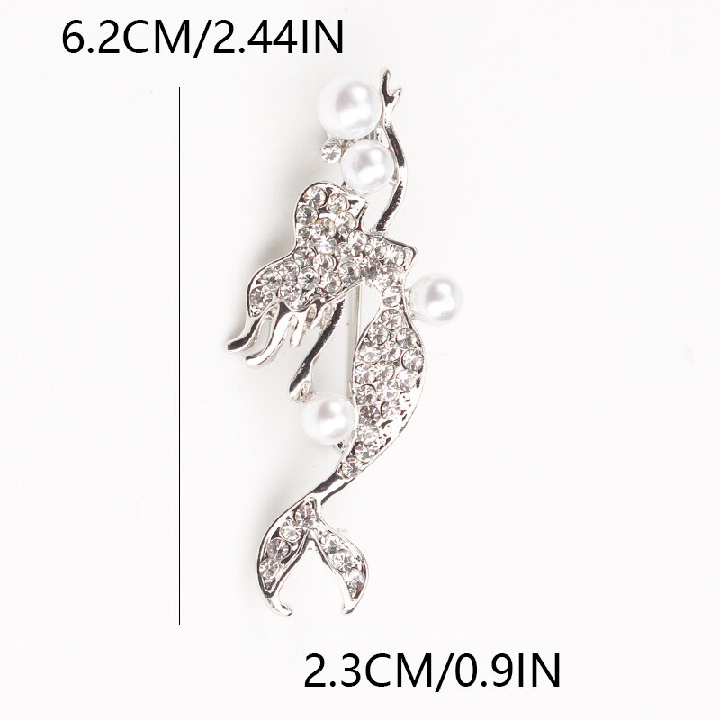 Fashion Trend Personality Simple Creativity Light Luxury Mermaid Brooch