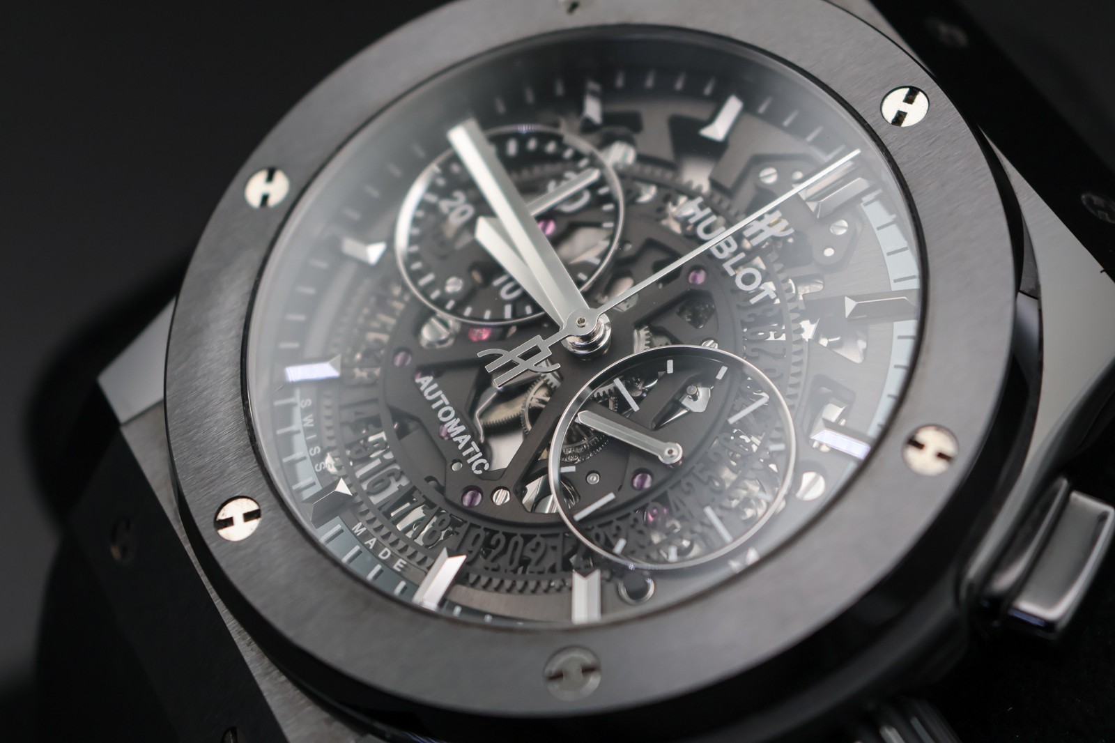 Hublot Classic Fusion Aerofusion Black Magic Skeleton 525.CM.0170.RX $18.8k MSRP