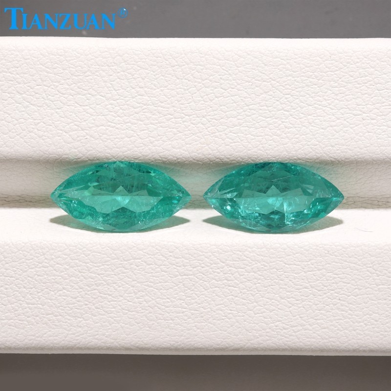 Synthetic YAG Marquise Shape Neon Paraiba Color with inclusions loose Gemstones