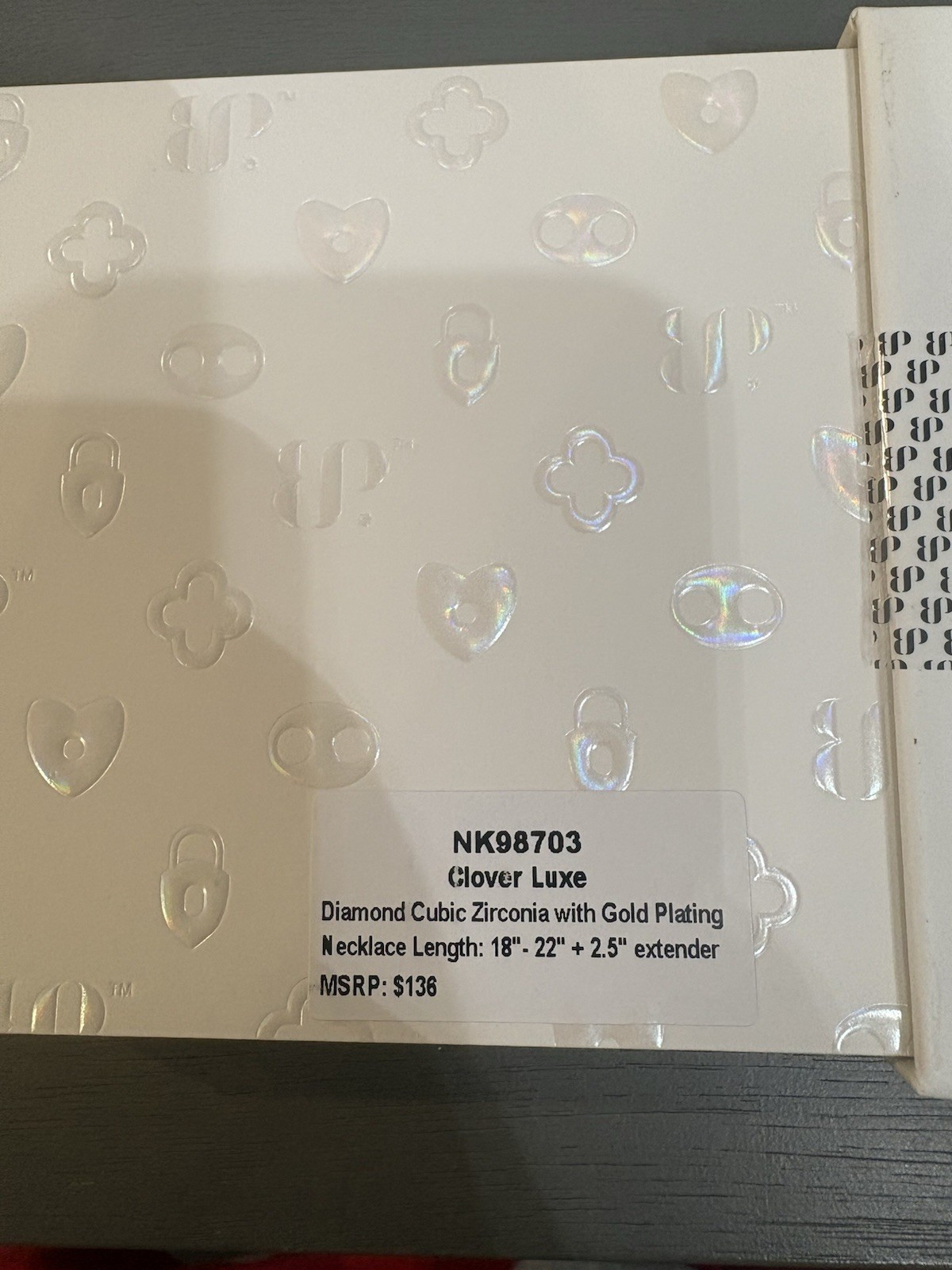 NK98703 Clover Luxe Diamond Cubic Zirconia with Gold Plating LUXE LAYER
