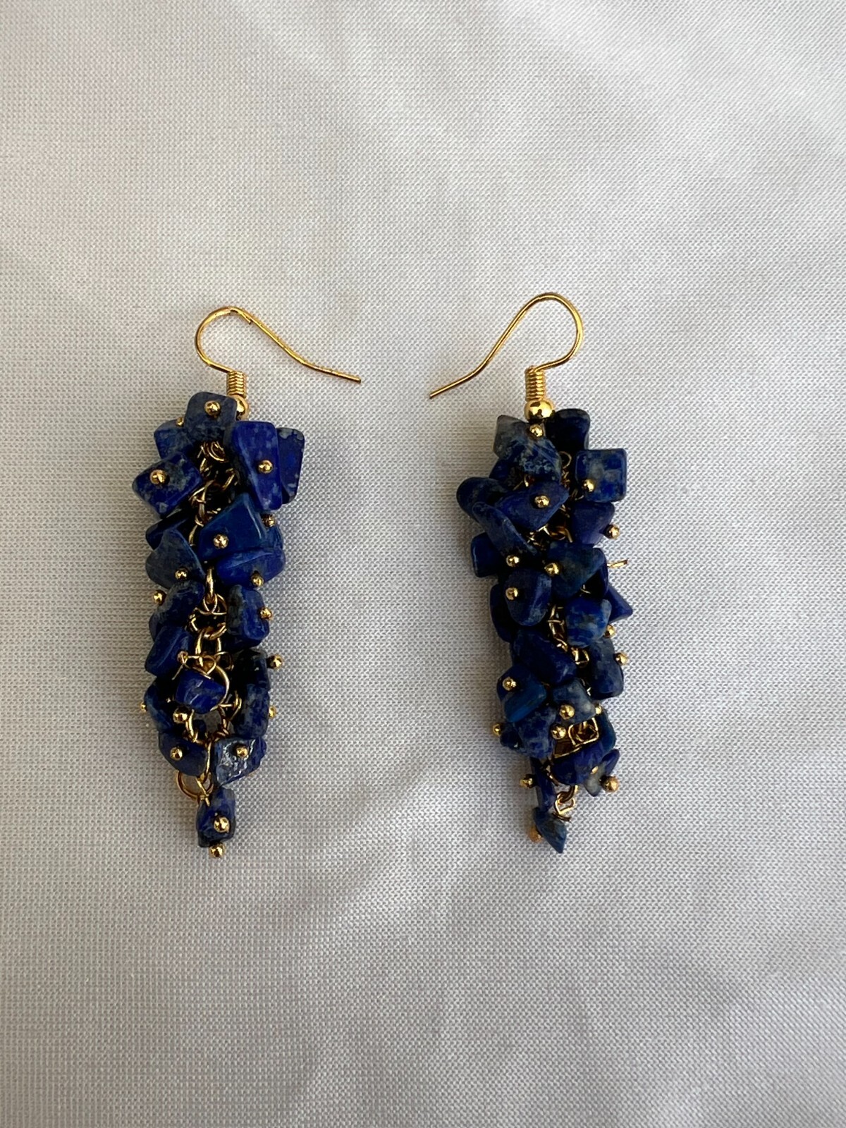 Lapis Uncut Necklace 18″ Set with Earrings & Bracelet – Jewelry Set