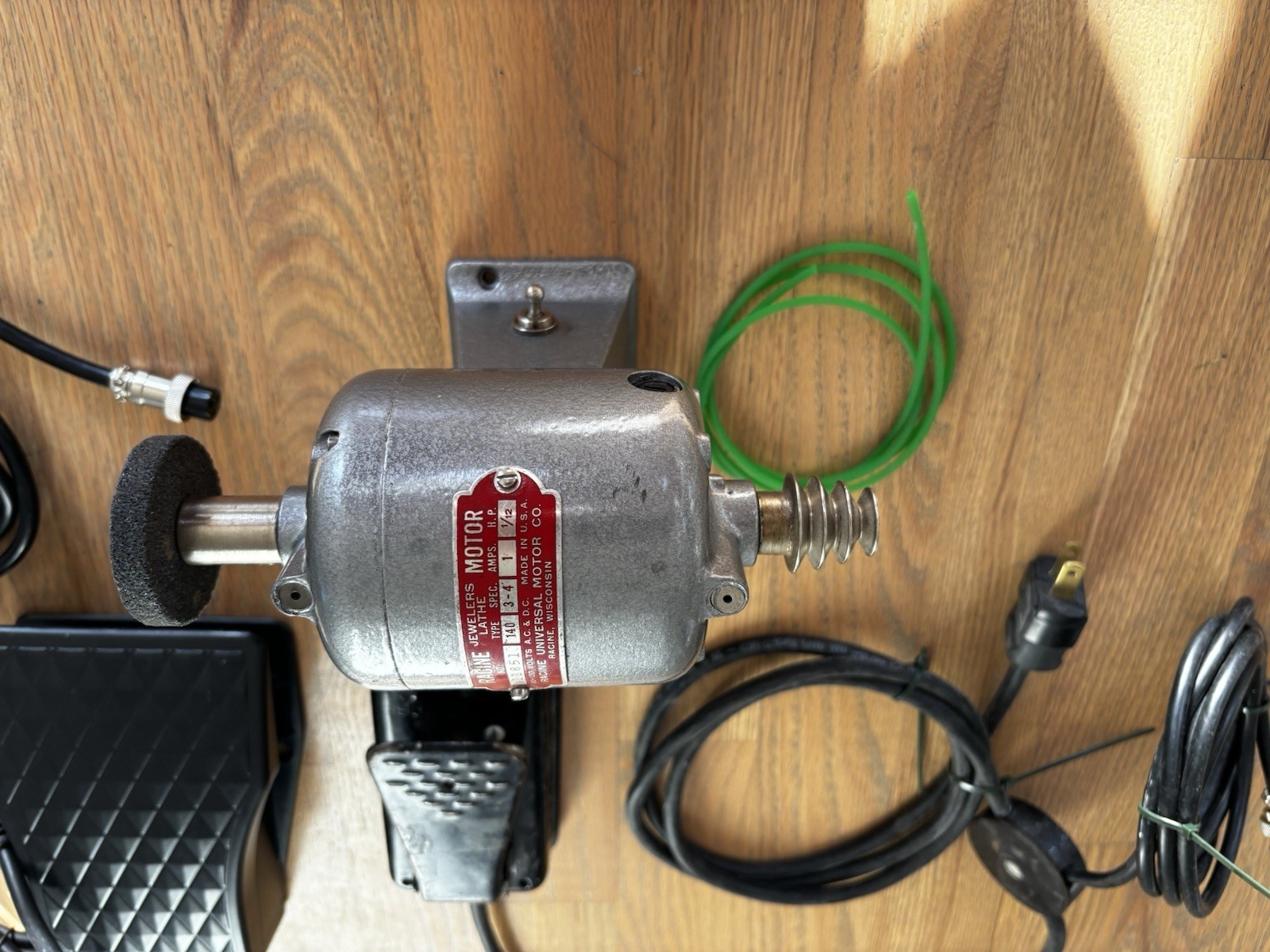 Racine Jewelers WATCHMAKER Lathe Motor VARIABLE SPEED 2 Directions