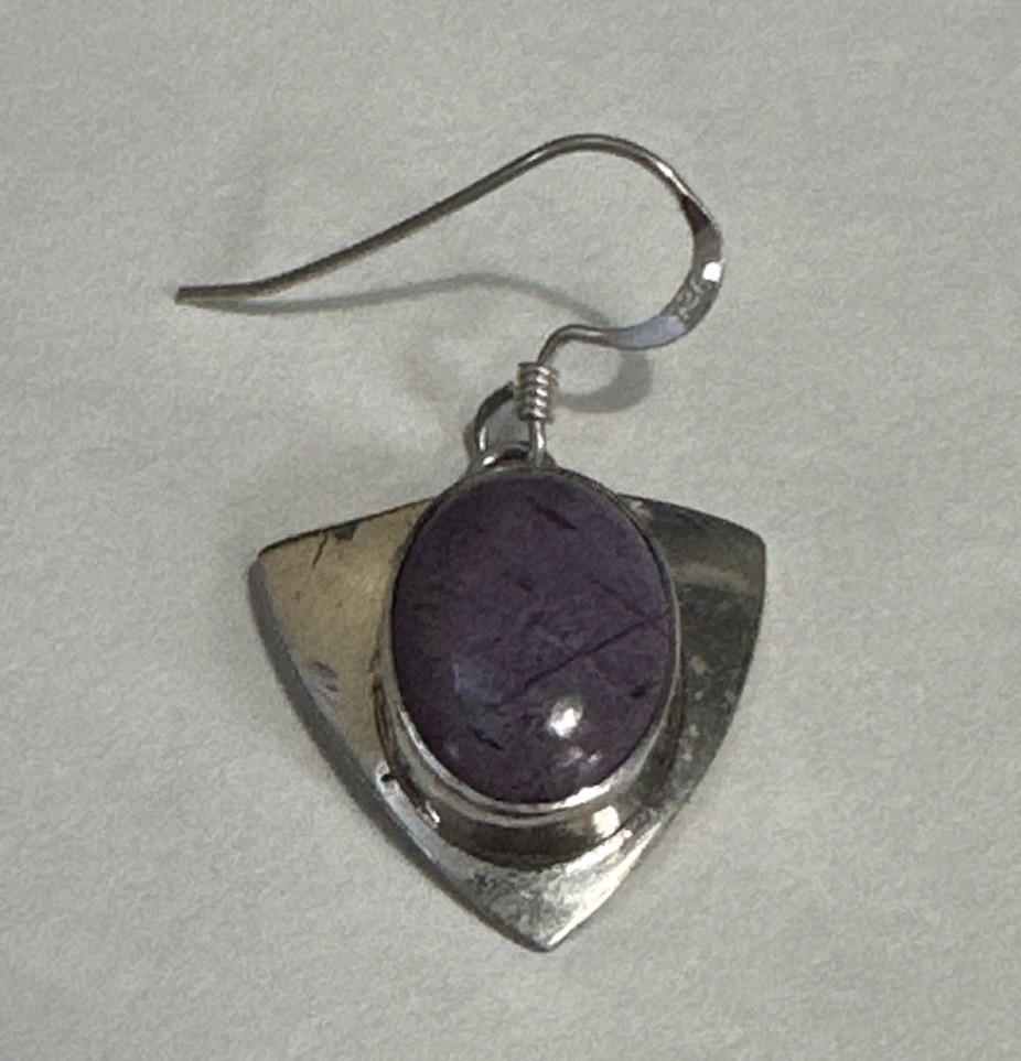 Gili & Grace Nakai Sterling Silver Sugilite Dangle Earrings