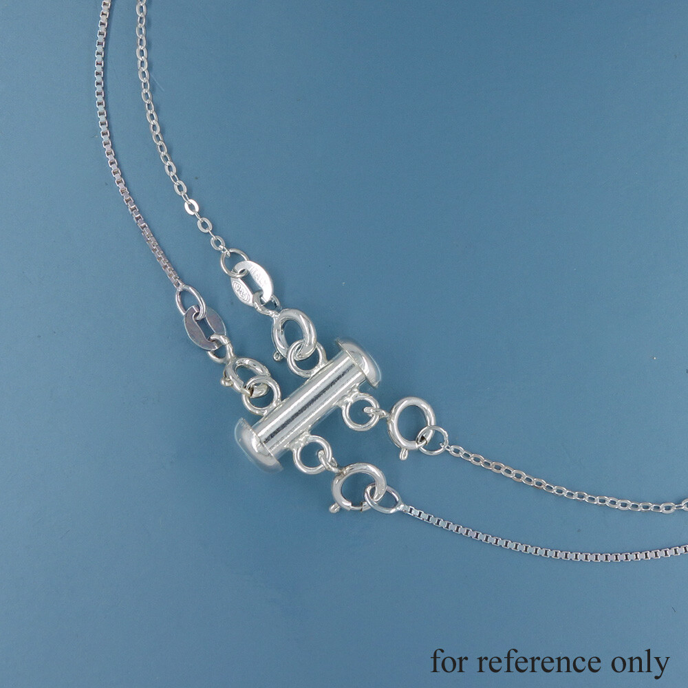 Sterling Silver Layered Necklace Detangler Multi Strand Tube Clasp Connector
