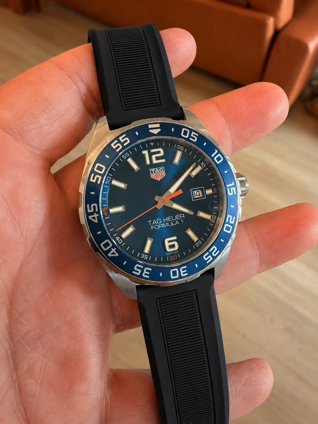TAG Heuer Formula 1 Quartz Blue Sunburst Dial 43mm 200m Date Sapphire w/ Box