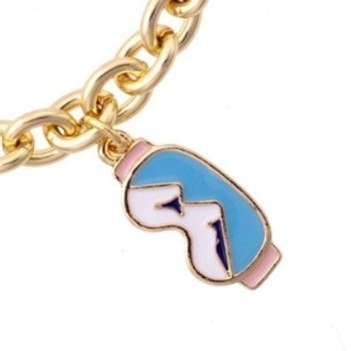 CANVAS STYLE Gold Tone Après Ski Charm Bracelet Winter Theme Jewelry NWT
