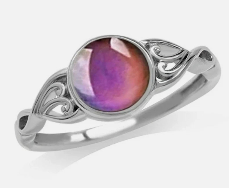 Color Changing Moon Stone Mood Ring Gift for Women