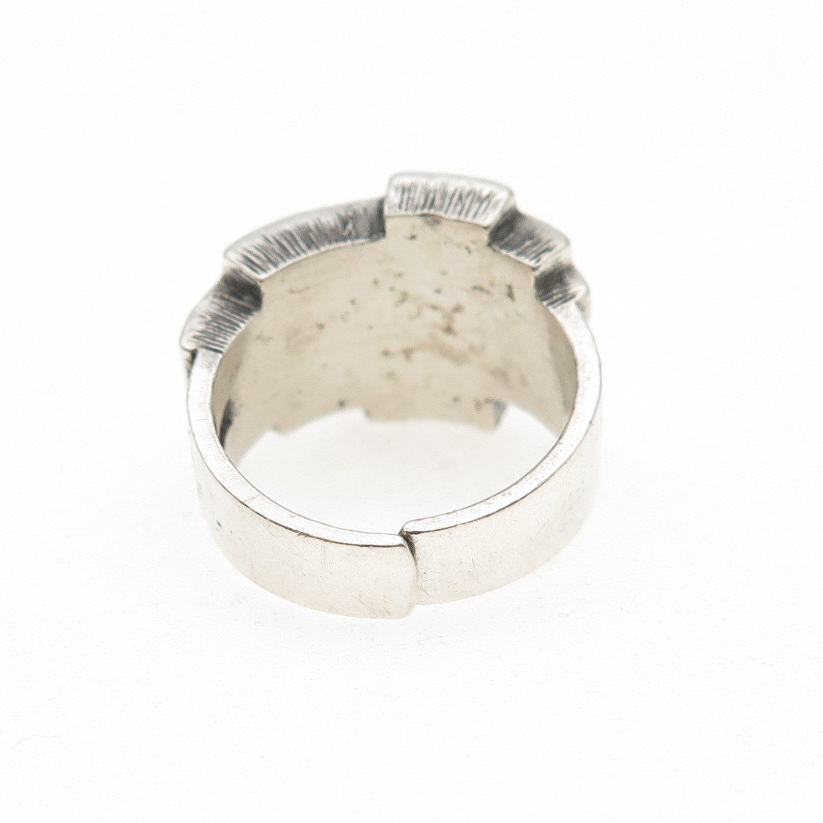 Industria Argentina Sterling Silver Vintage Modernist Adjustable Ring Size 6.75